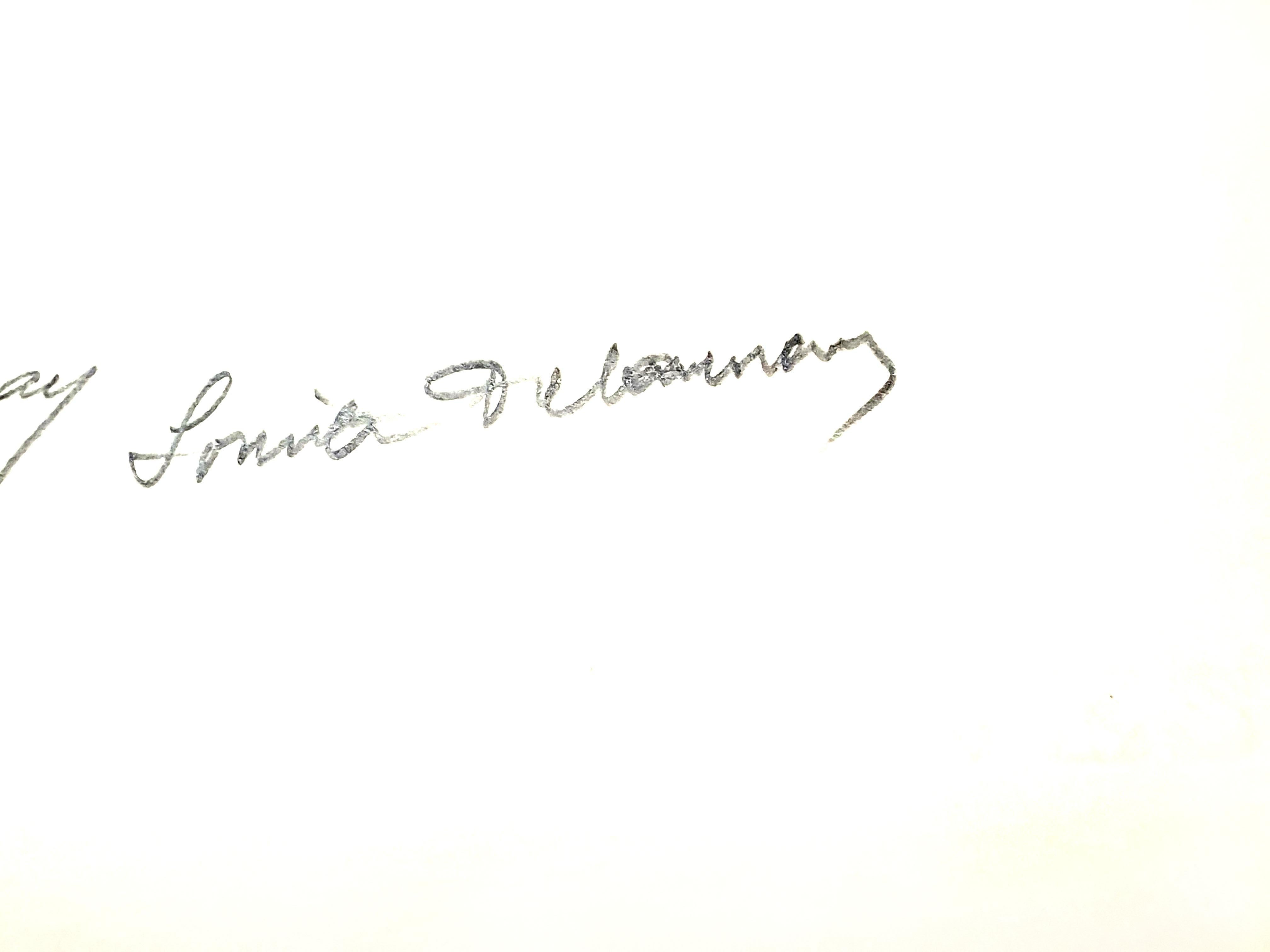 (after) Robert Delaunay - La Femme et la Tour - Litografía firmada a mano en venta 8