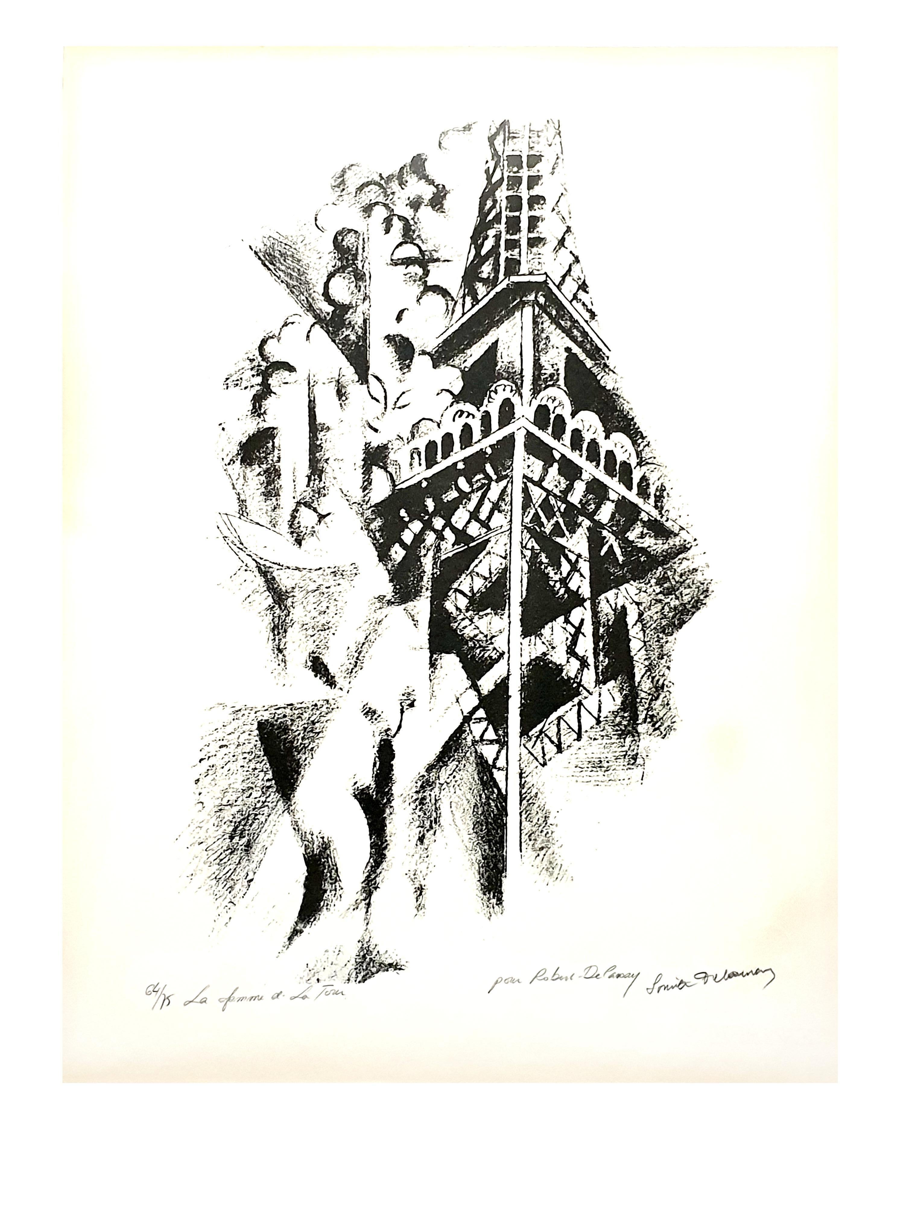 (after) Robert Delaunay - La Femme et la Tour - Handsigned Lithograph