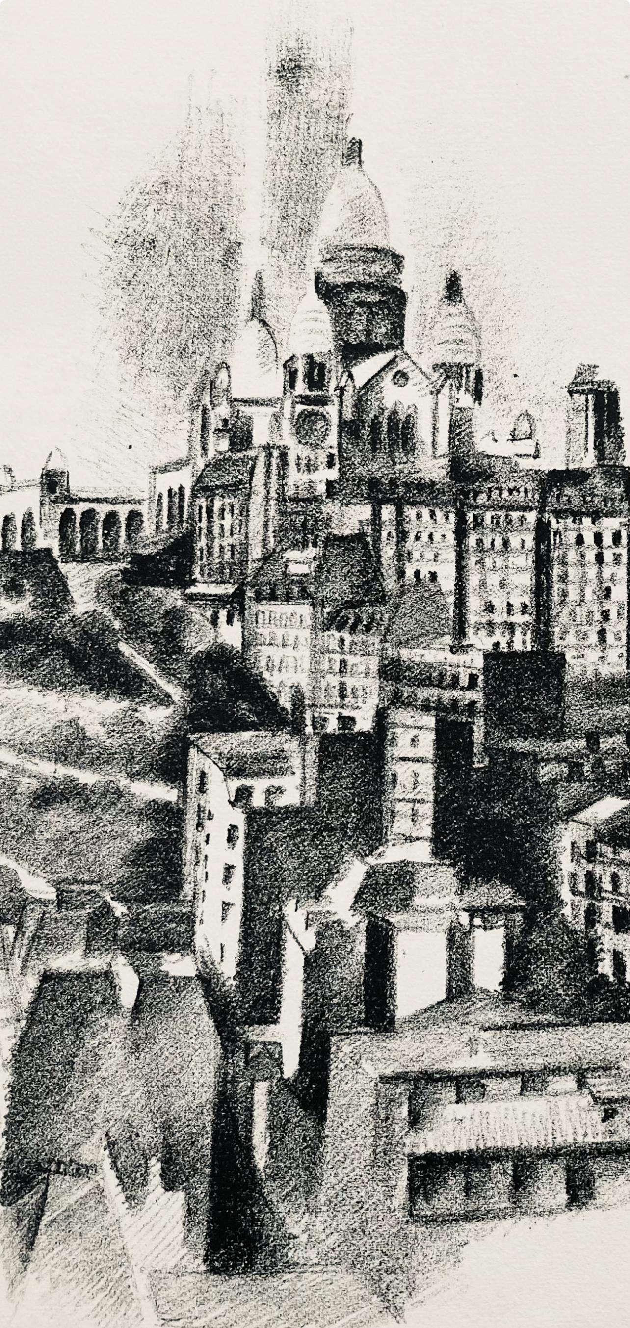 Delaunay, La butte Montmartre et le Sacre-Cœur (H 720-728), Allo! Paris! (nach) – Print von Robert Delaunay