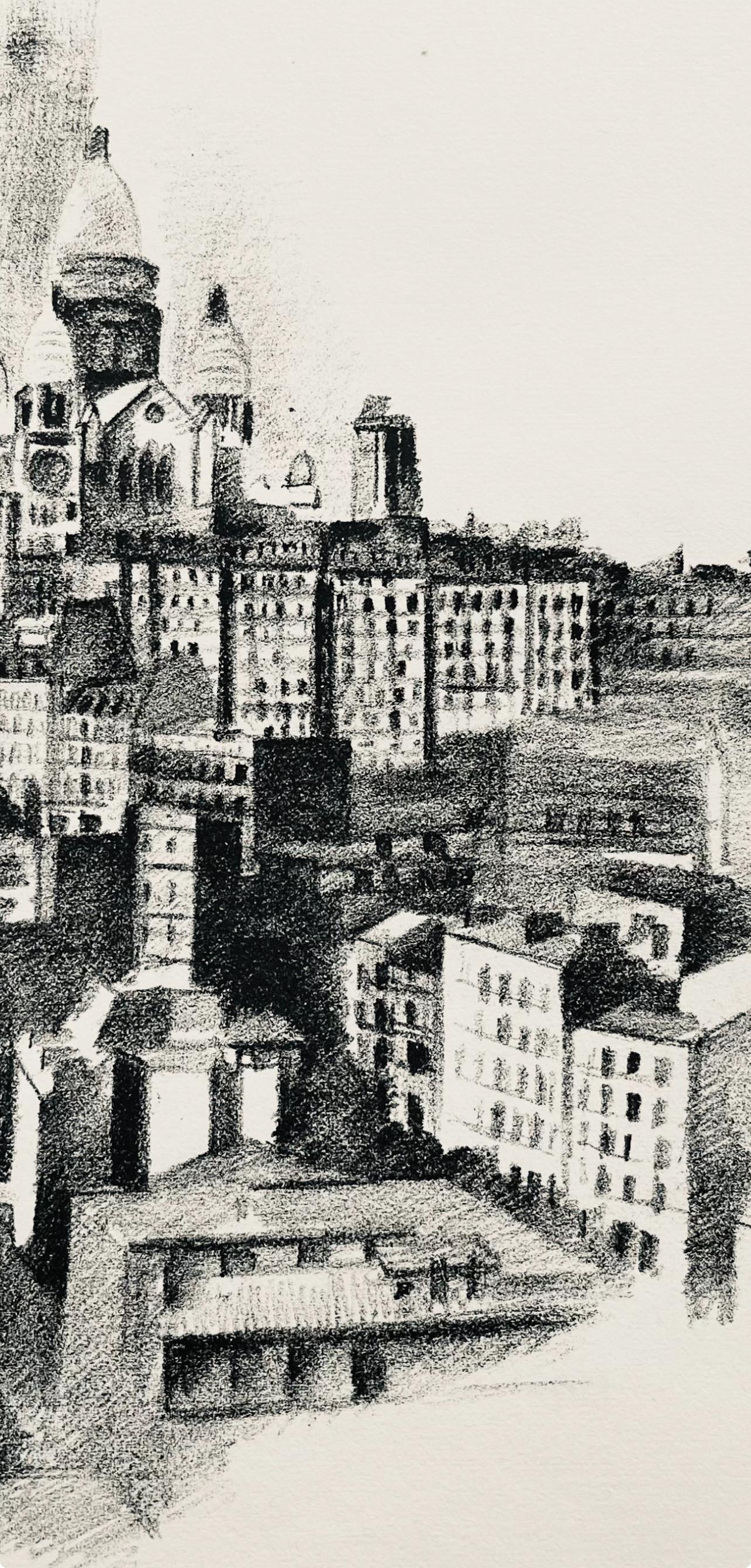 Delaunay, La butte Montmartre et le Sacre-Cœur (H 720-728), Allo! Paris! (nach) (Moderne), Print, von Robert Delaunay