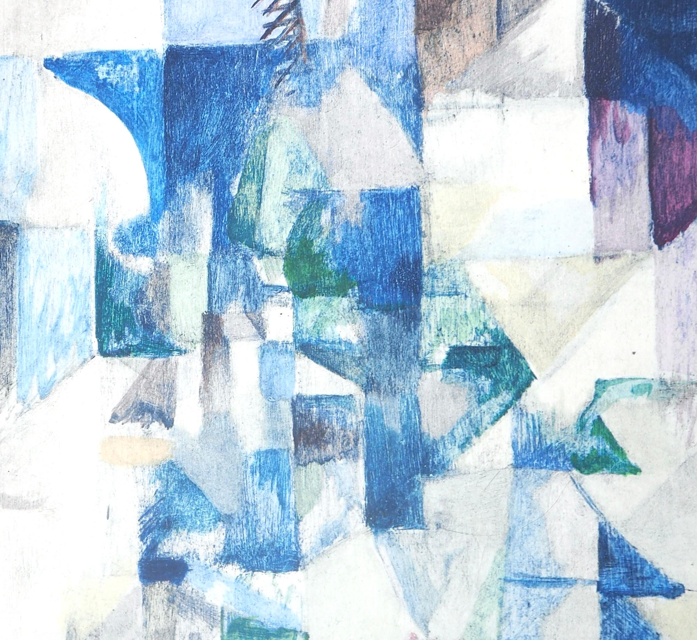 Delaunay, La fenêtre, n°2, Société internationale d'art XXe siècle (after) - Blue Abstract Print by Robert Delaunay