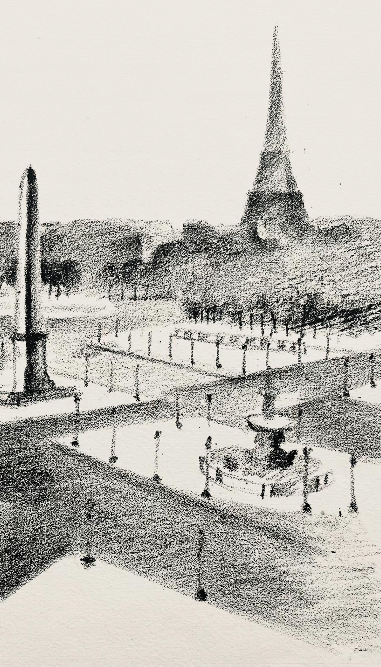 Delaunay, La place de la Concorde (Habasque 720-728), Allo! Paris! (nach) – Print von Robert Delaunay