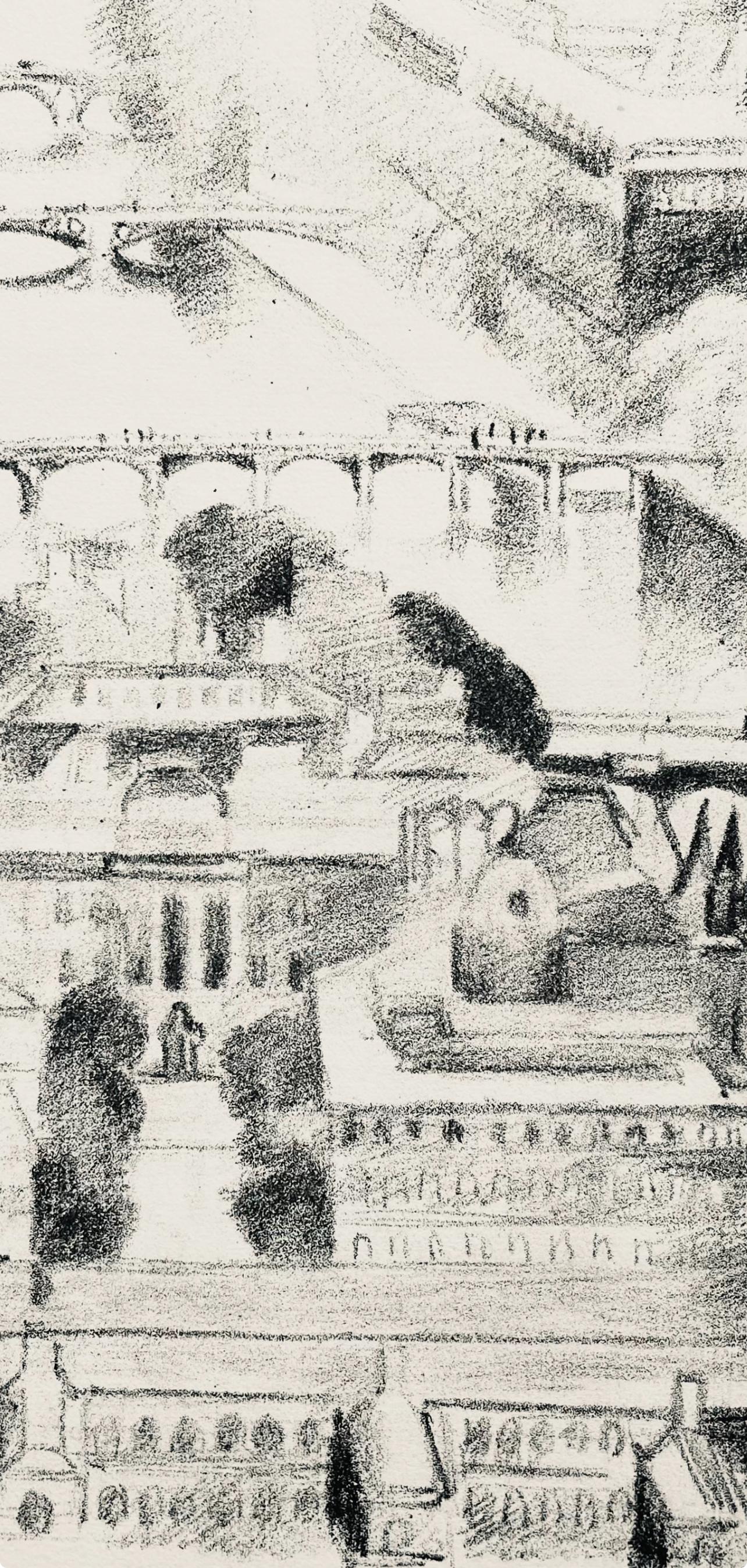 Delaunay, La Seine aux quatre ponts (Habasque 720-728), Allo! Paris! (after) - Modern Print by Robert Delaunay
