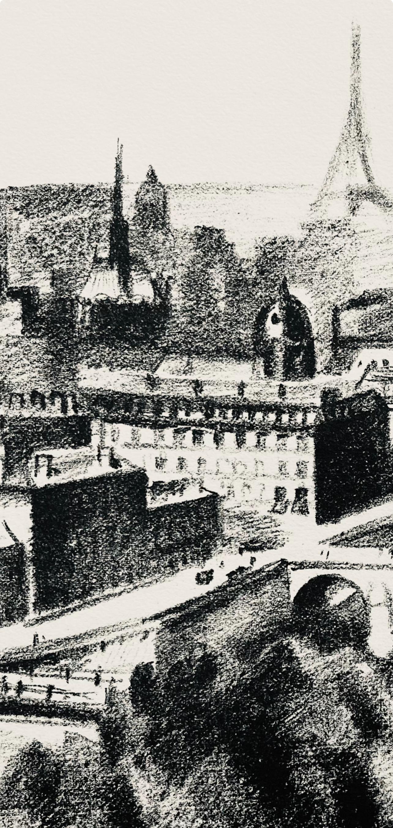 Delaunay, La Seine et La Tour (Habasque 720-728), Allo! Paris! (after) - Modern Print by Robert Delaunay