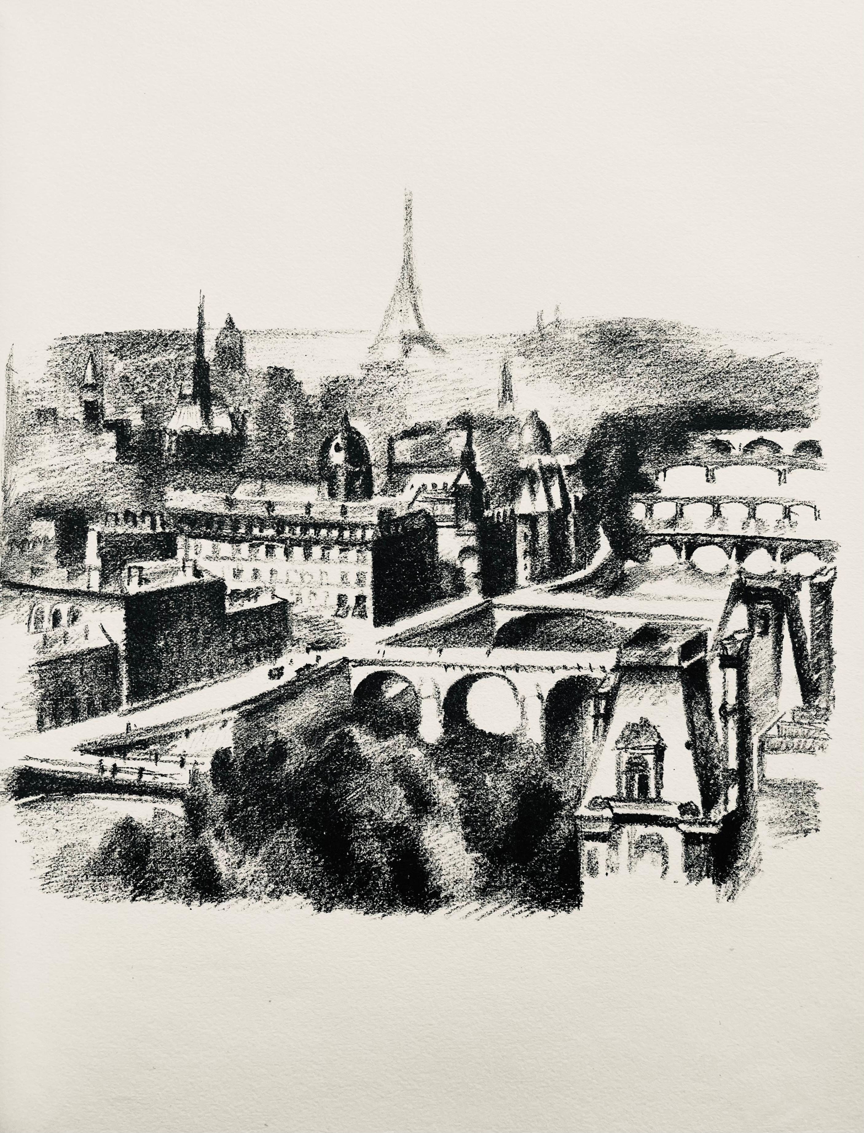 Delaunay, La Seine et La Tour (Habasque 720-728), Allo! Paris! (after) For Sale 3