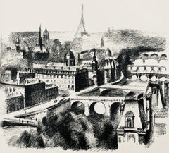 Antique Delaunay, La Seine et La Tour (Habasque 720-728), Allo! Paris! (after)