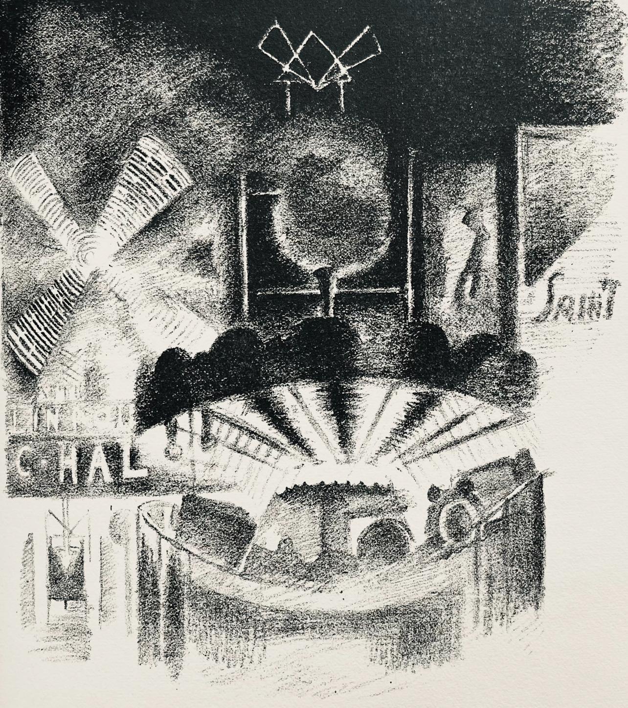 Robert Delaunay Abstract Print - Delaunay, Le Moulin Rouge (Habasque 720-728), Allo! Paris! (after)