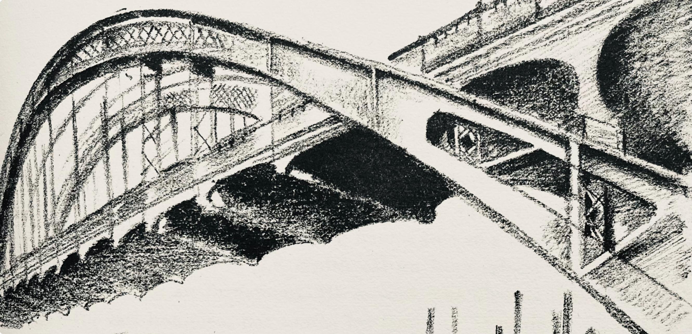 Delaunay, Le pont aérien (Habasque 720-728), Allo! Paris! (after) - Print by Robert Delaunay