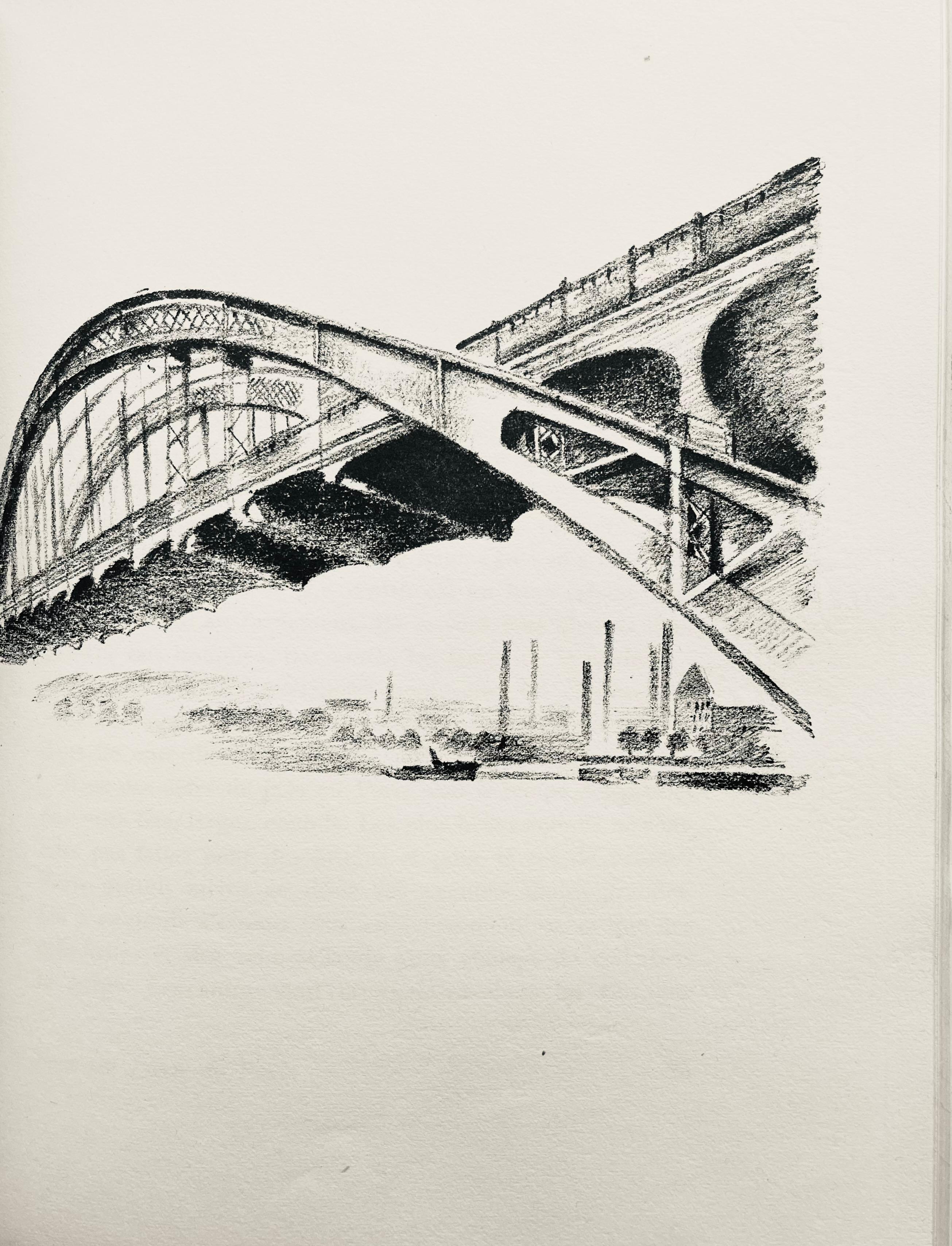 Delaunay, Le pont aérien (Habasque 720-728), Allo! Paris! (after) - Modern Print by Robert Delaunay