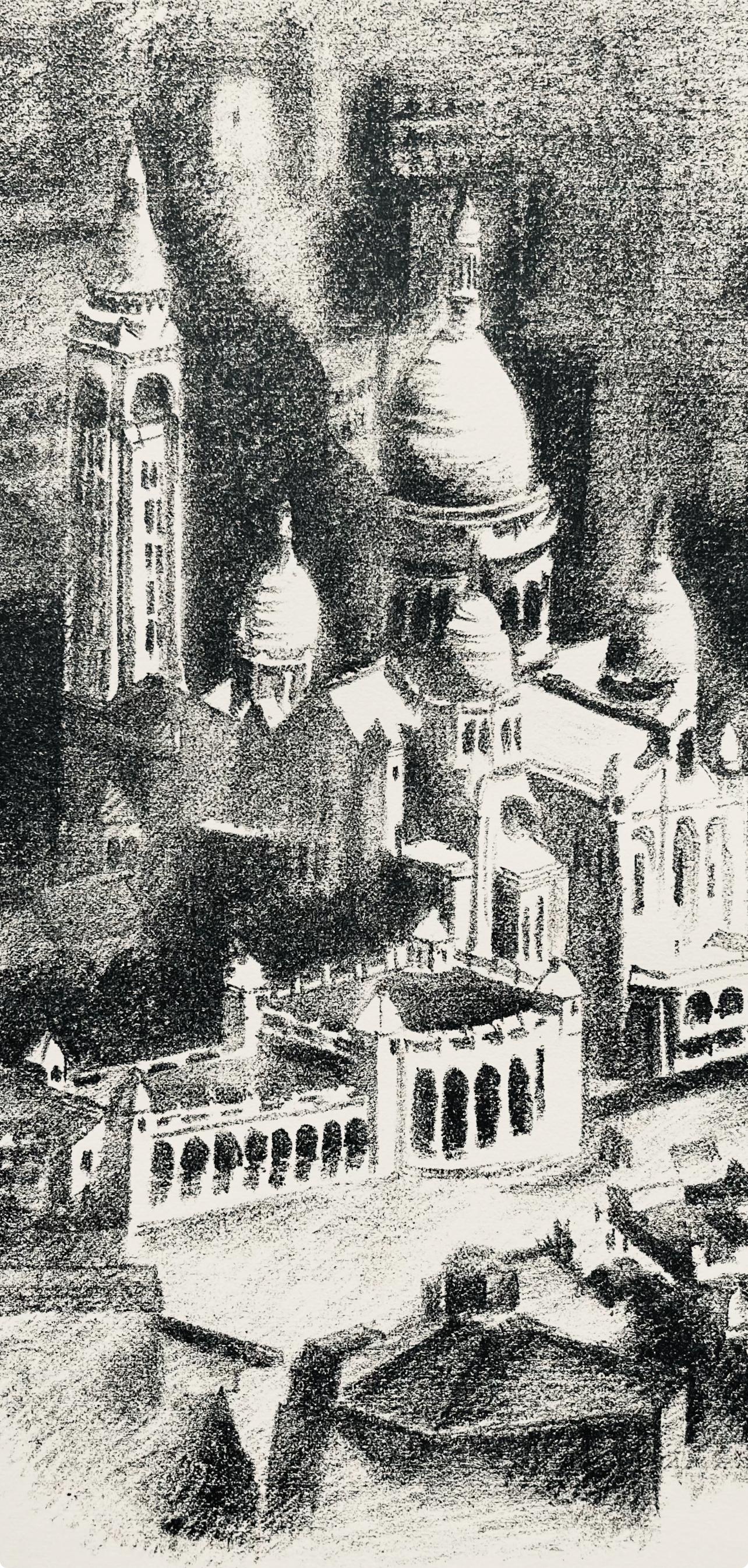 Delaunay, Le Sacré-Cœur (Habasque 720-728), Allo! Paris! (nach) – Print von Robert Delaunay
