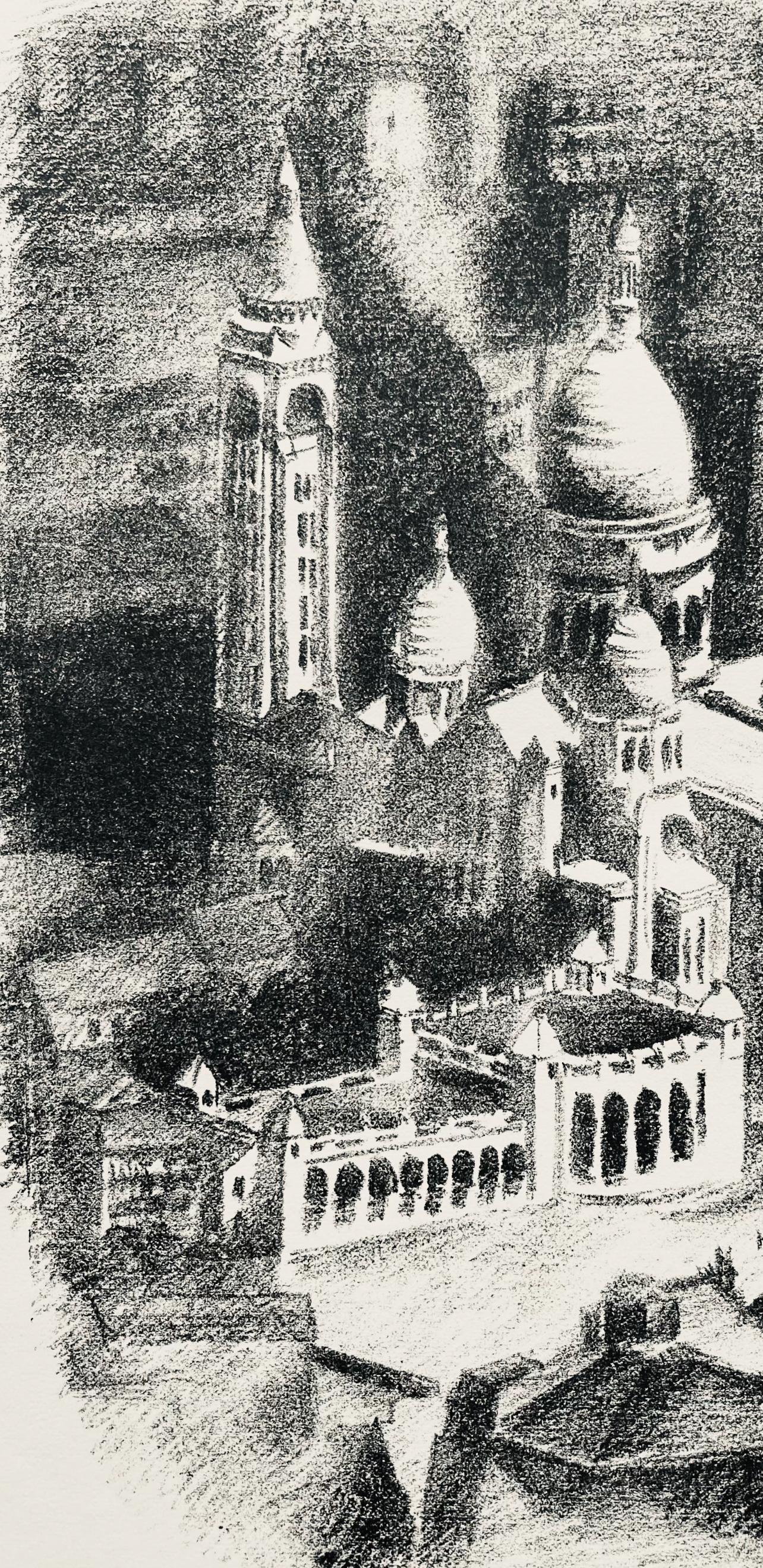 Delaunay, Le Sacré-Cœur (Habasque 720-728), Allo! Paris! (nach) (Moderne), Print, von Robert Delaunay