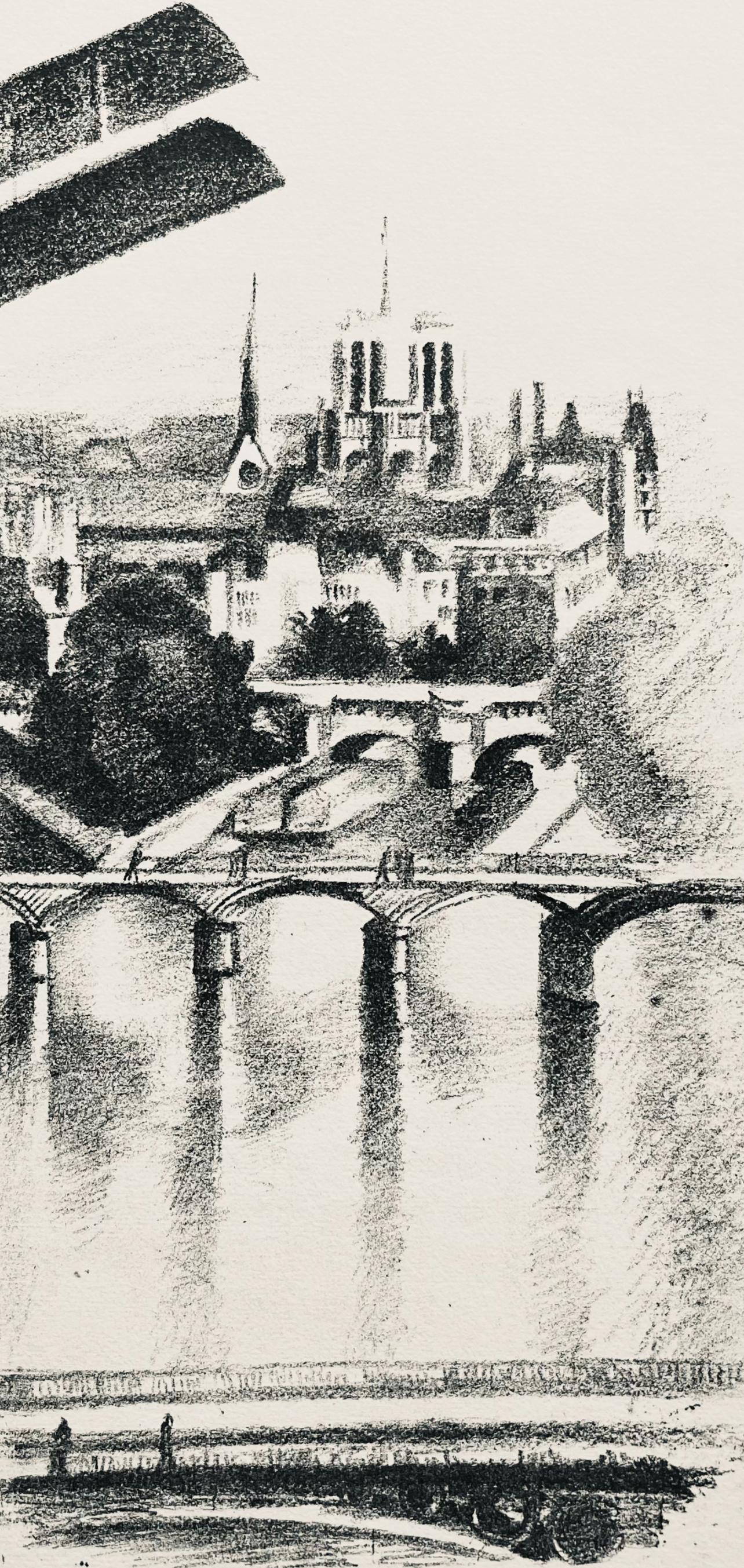 Delaunay, Les ponts de Paris et Notre-Dame (H. 720-728), Allo! Paris! (after) - Print by Robert Delaunay
