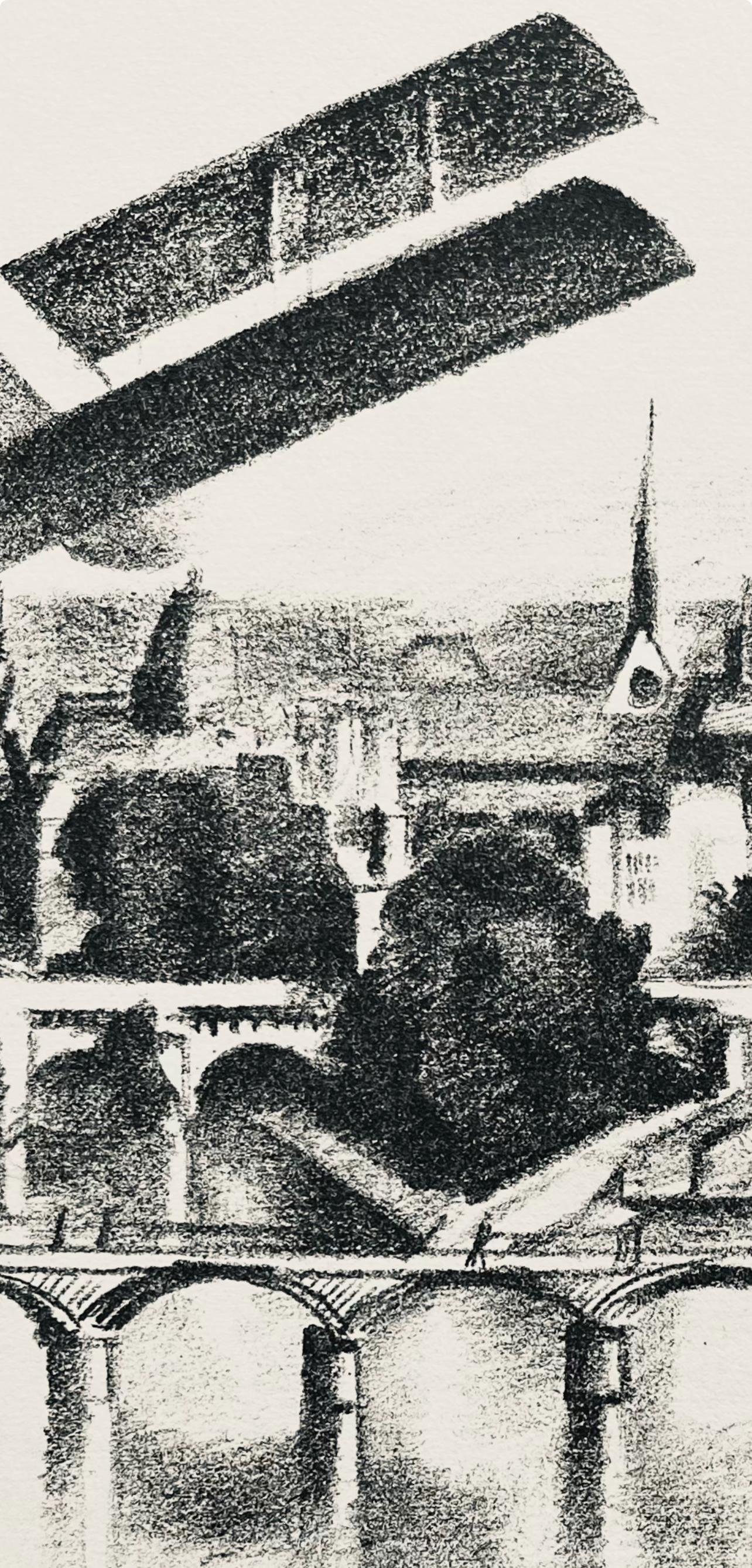 Delaunay, Les ponts de Paris et Notre-Dame (H. 720-728), Allo! Paris! (after) For Sale 2