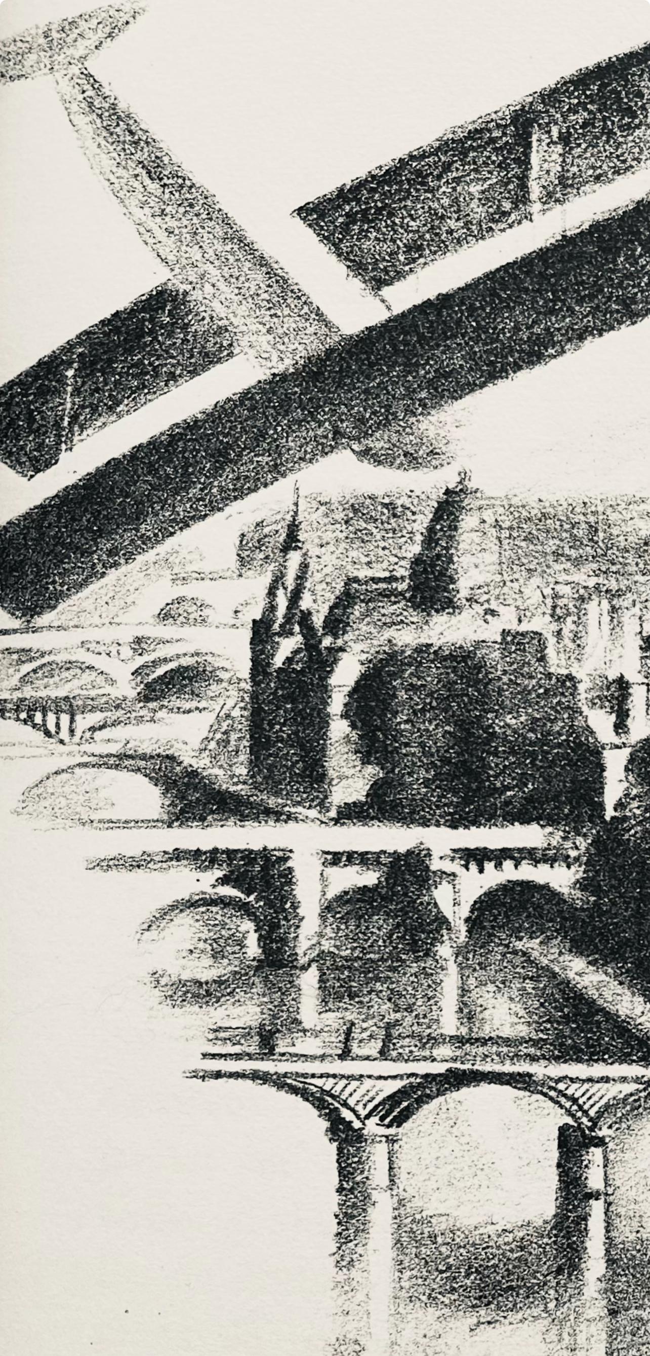Delaunay, Les ponts de Paris et Notre-Dame (H. 720-728), Allo! Paris! (after) For Sale 3