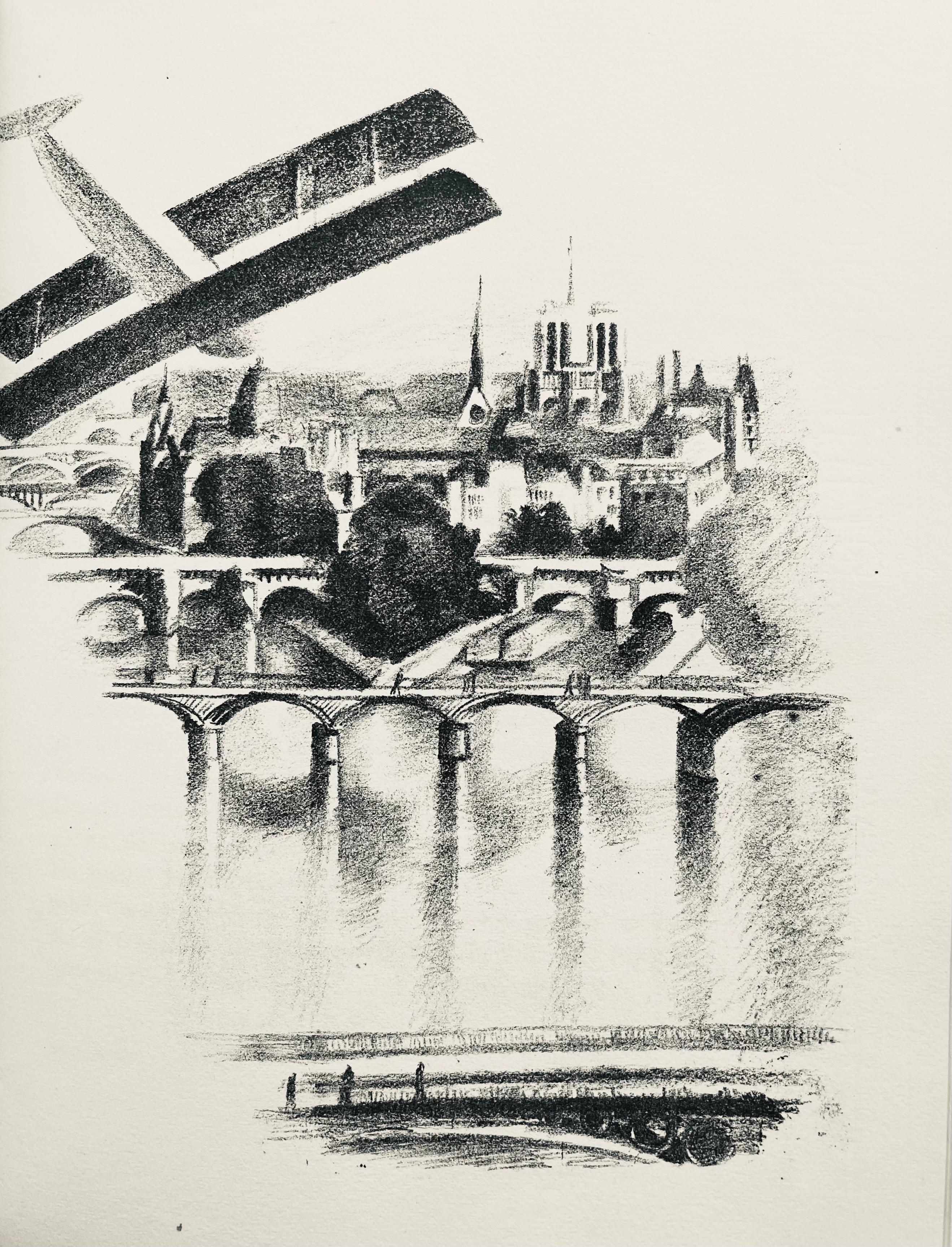 Delaunay, Les ponts de Paris et Notre-Dame (H. 720-728), Allo! Paris! (after) For Sale 4