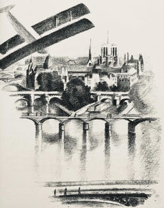 Antique Delaunay, Les ponts de Paris et Notre-Dame (H. 720-728), Allo! Paris! (after)