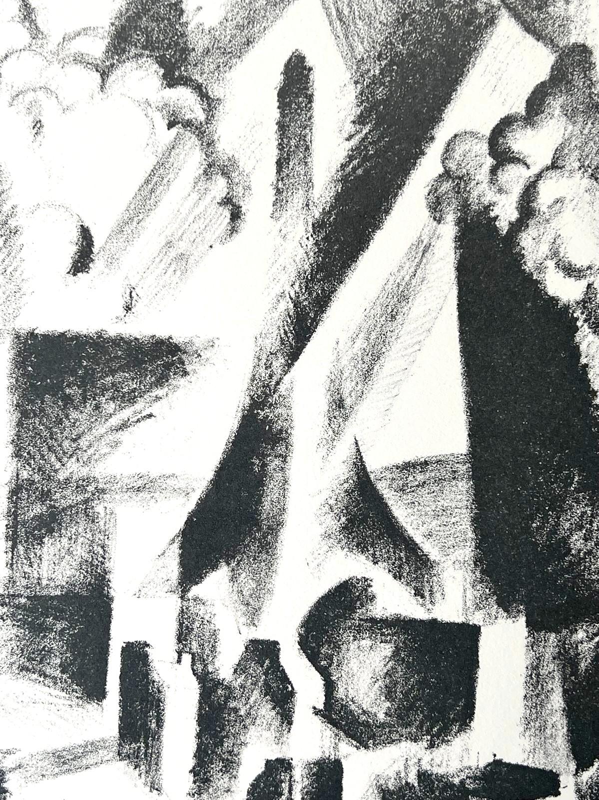 Fenêtre sur la ville - Beige Abstract Print par Robert Delaunay