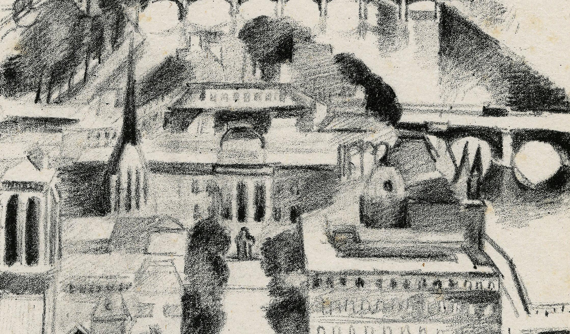 Ile de la Cite, París - Print Cubista de Robert Delaunay