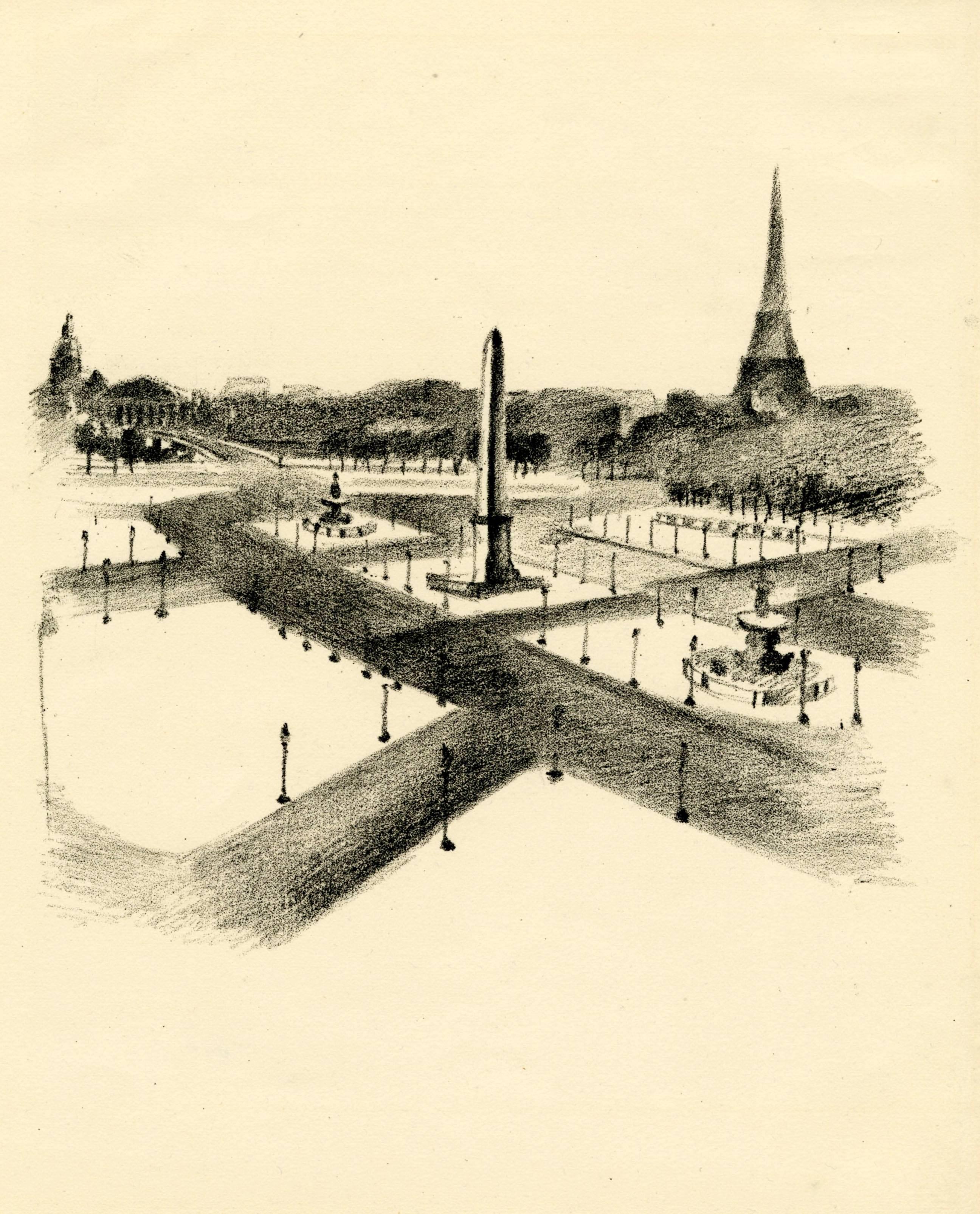 Landscape Print de Robert Delaunay - La Place de la Concorde