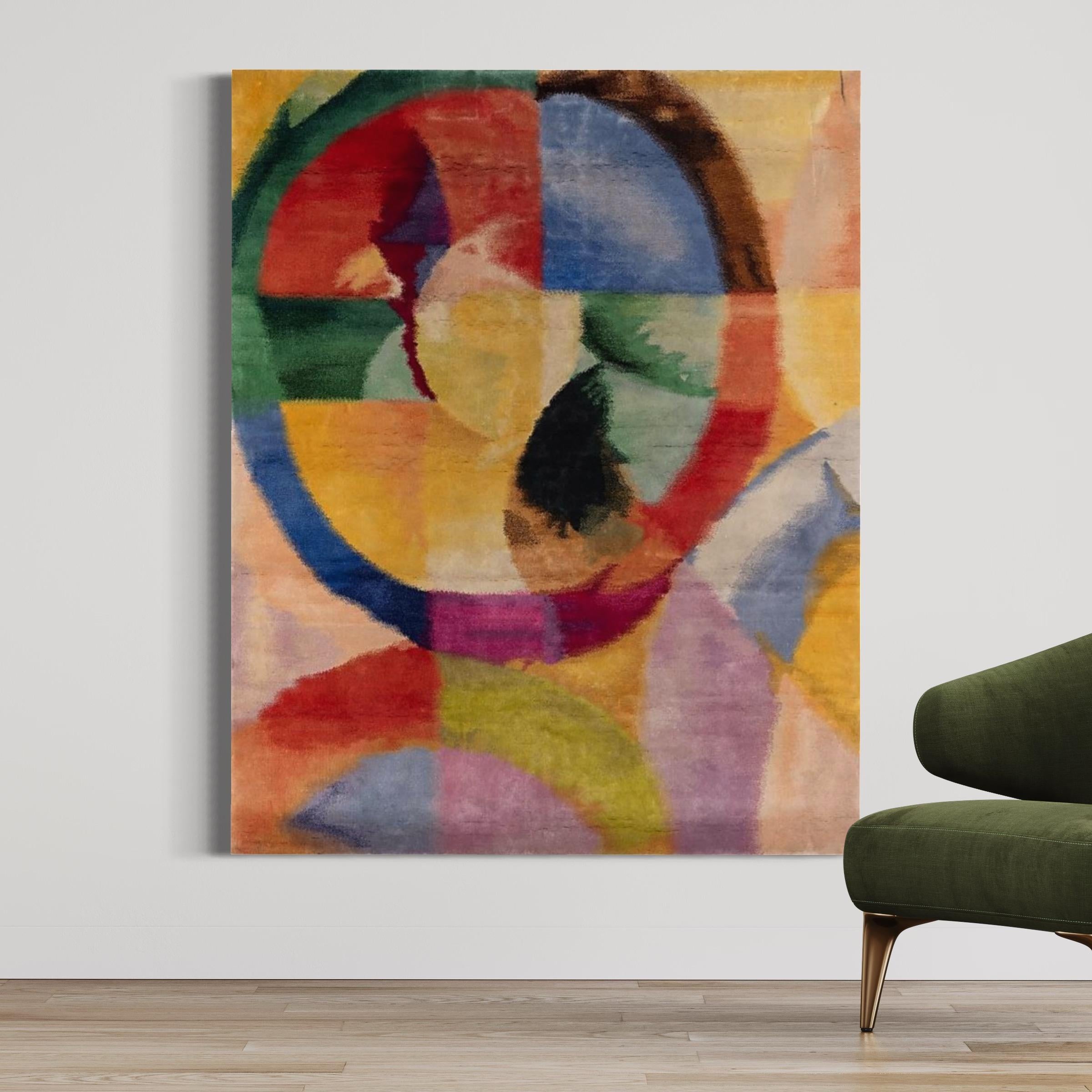Soleil n.1. di Robert Delaunay, 1980 ca, Arazzo in lana di seta tessuto su tela 2