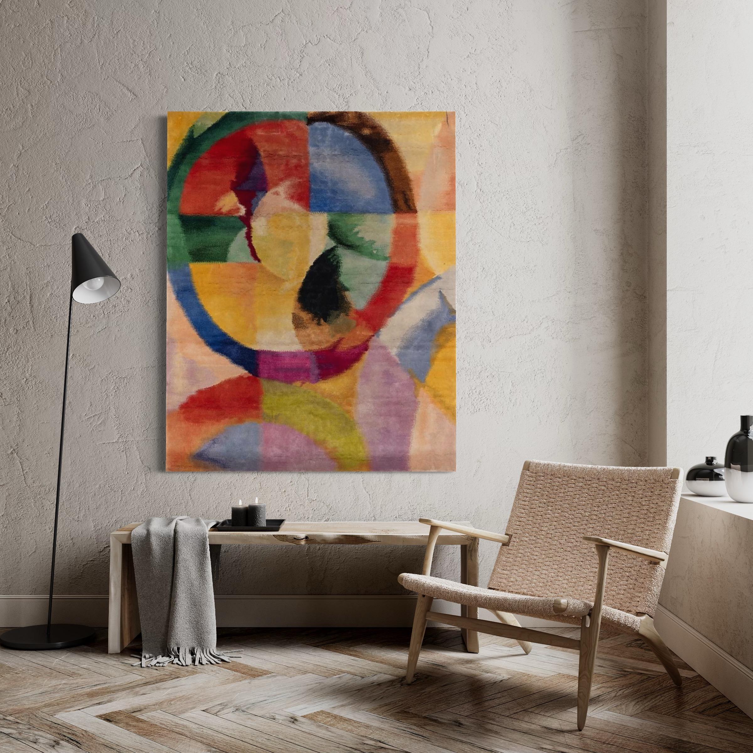 Soleil n.1. di Robert Delaunay, 1980 ca, Arazzo in lana di seta tessuto su tela 3