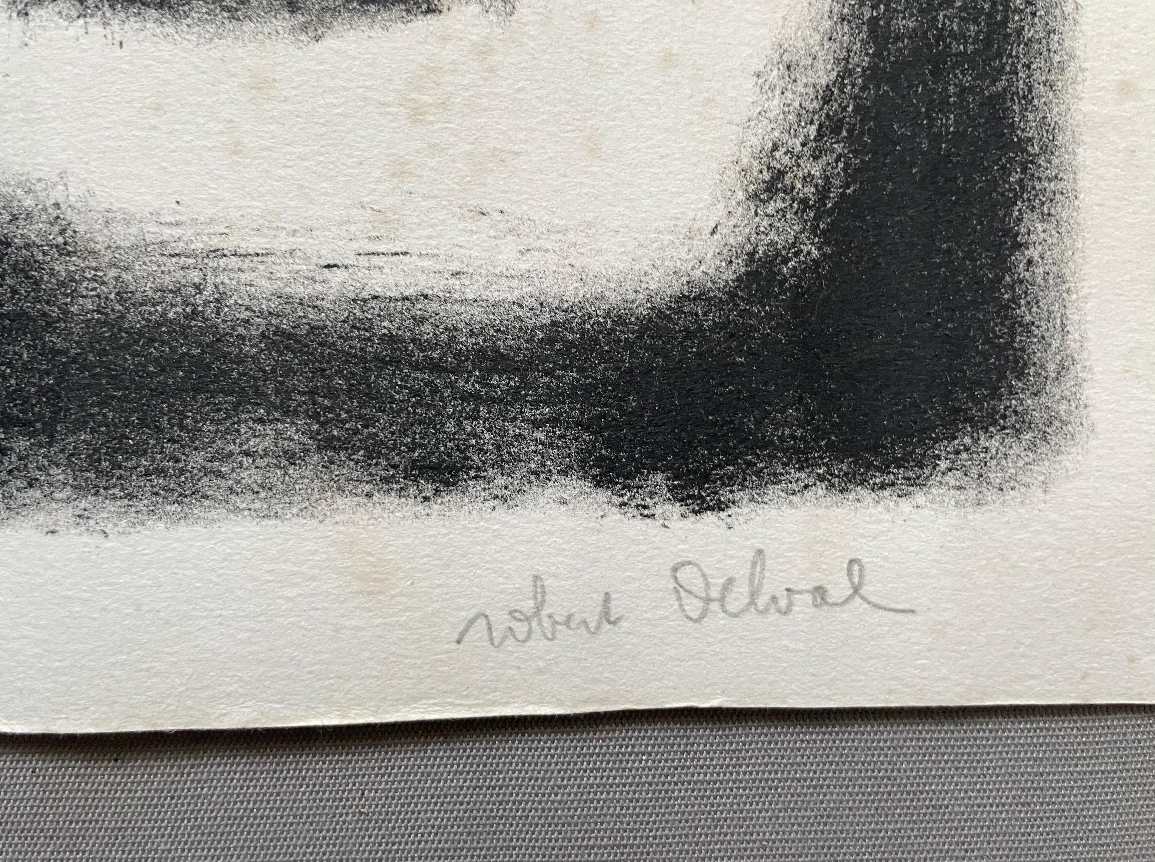 Robert Delval, Still Life, Lithograph - Gray Still-Life Print by Robert DELVAL