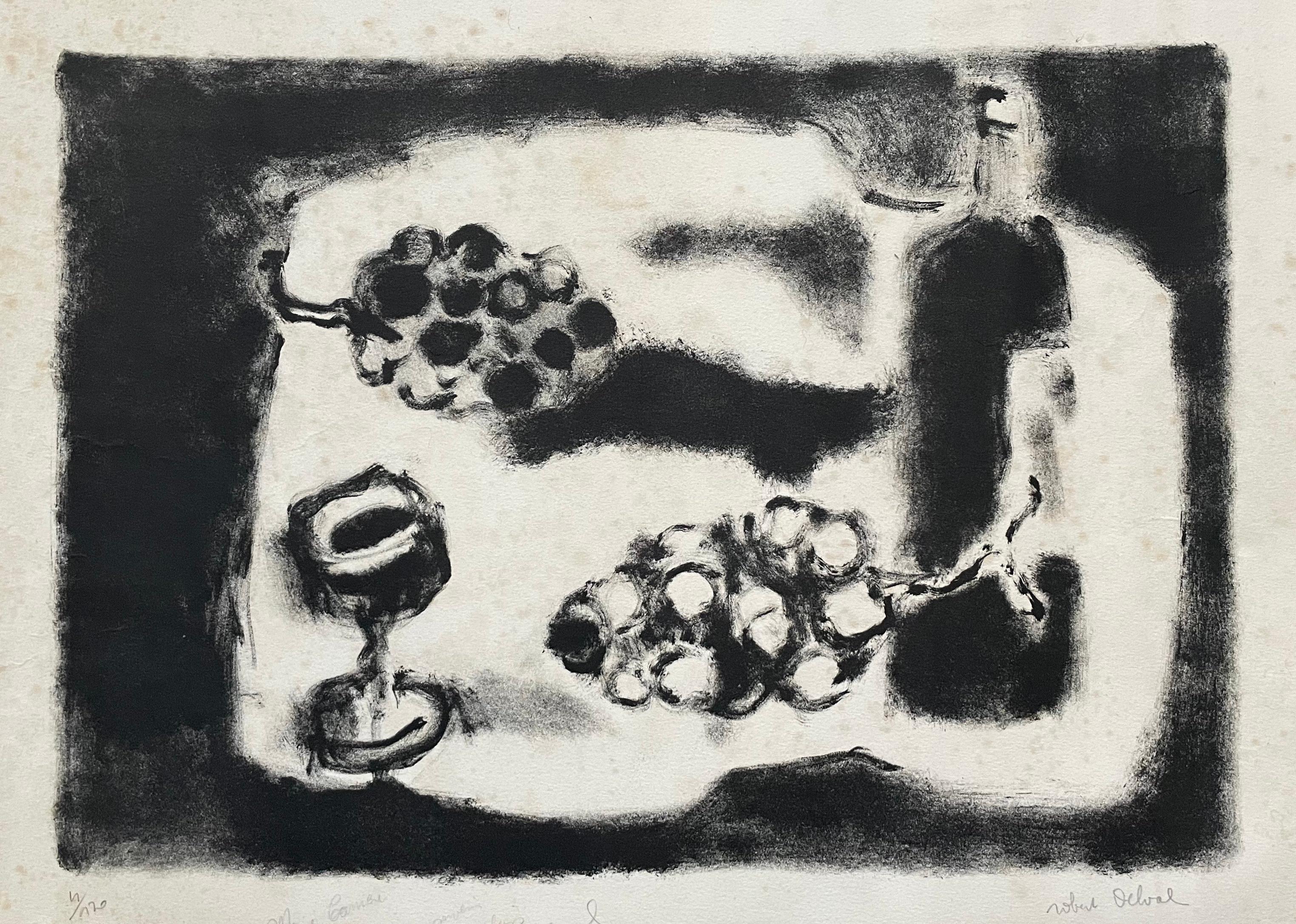 Robert DELVAL Still-Life Print - Robert Delval, Still Life, Lithograph