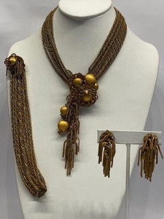 Robert DeMario 1950s Multi Strand Fringe Parure