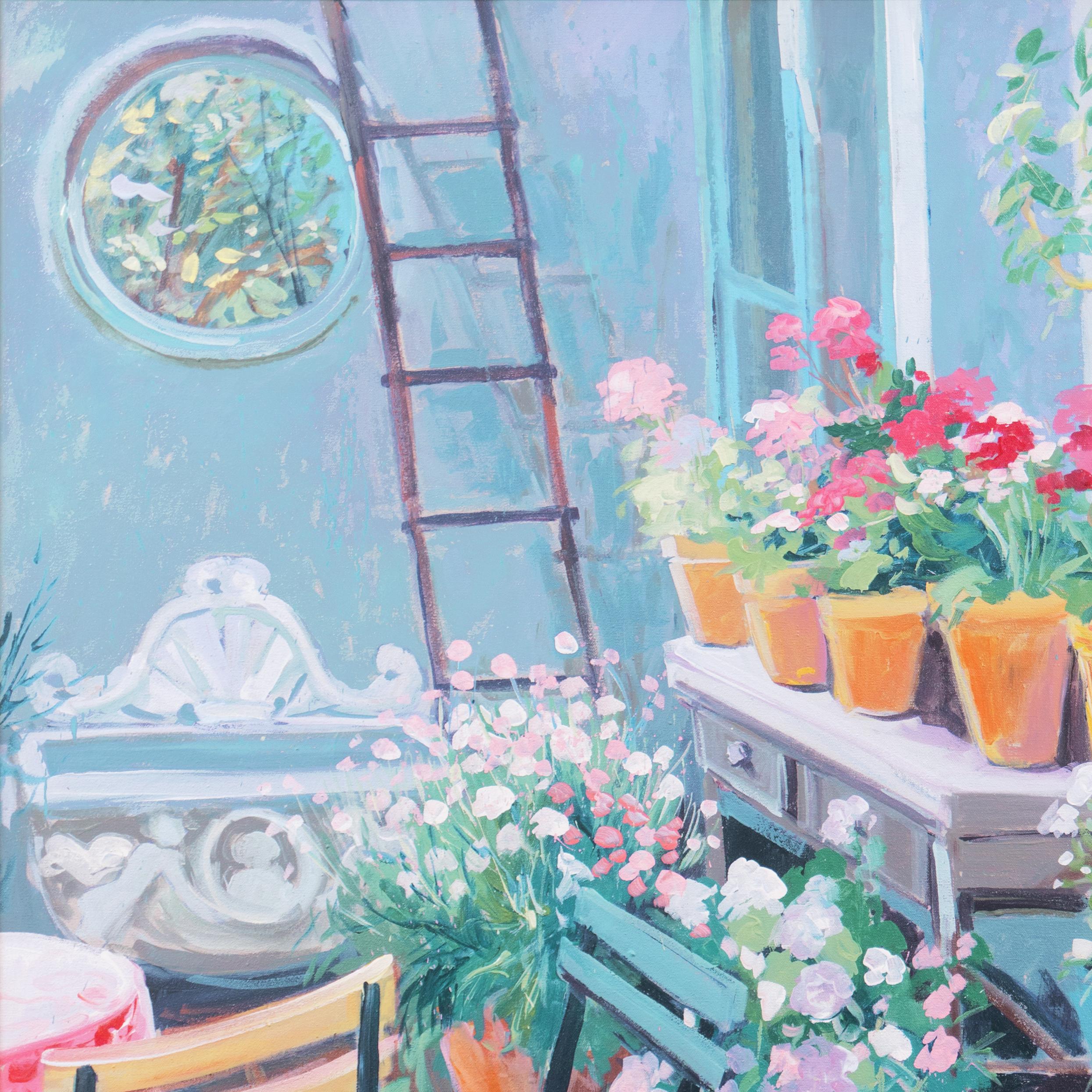 Signed lower left, 'DeVee' for Robert DeVee (American, 1940-2017) and painted circa 1995.

Robert DeVee first studied painting at the California College of Arts and Crafts and, subsequently, at San Francisco State University. After working for ten
