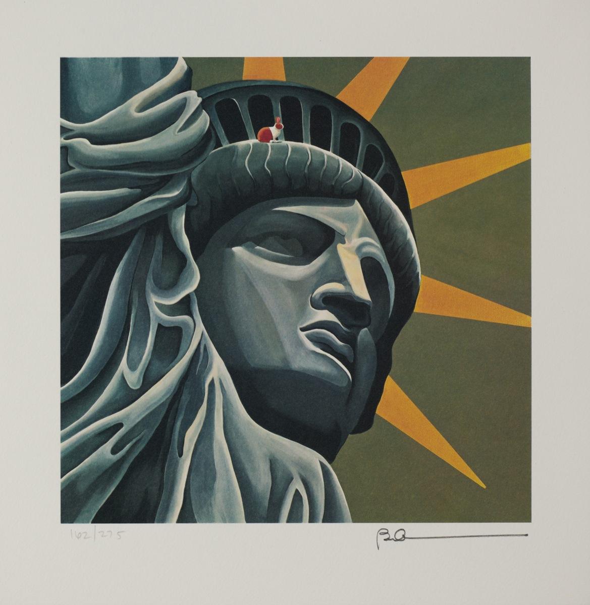 A Hare Out of Place II (Statue of Liberty) - Print by Robert Deyber