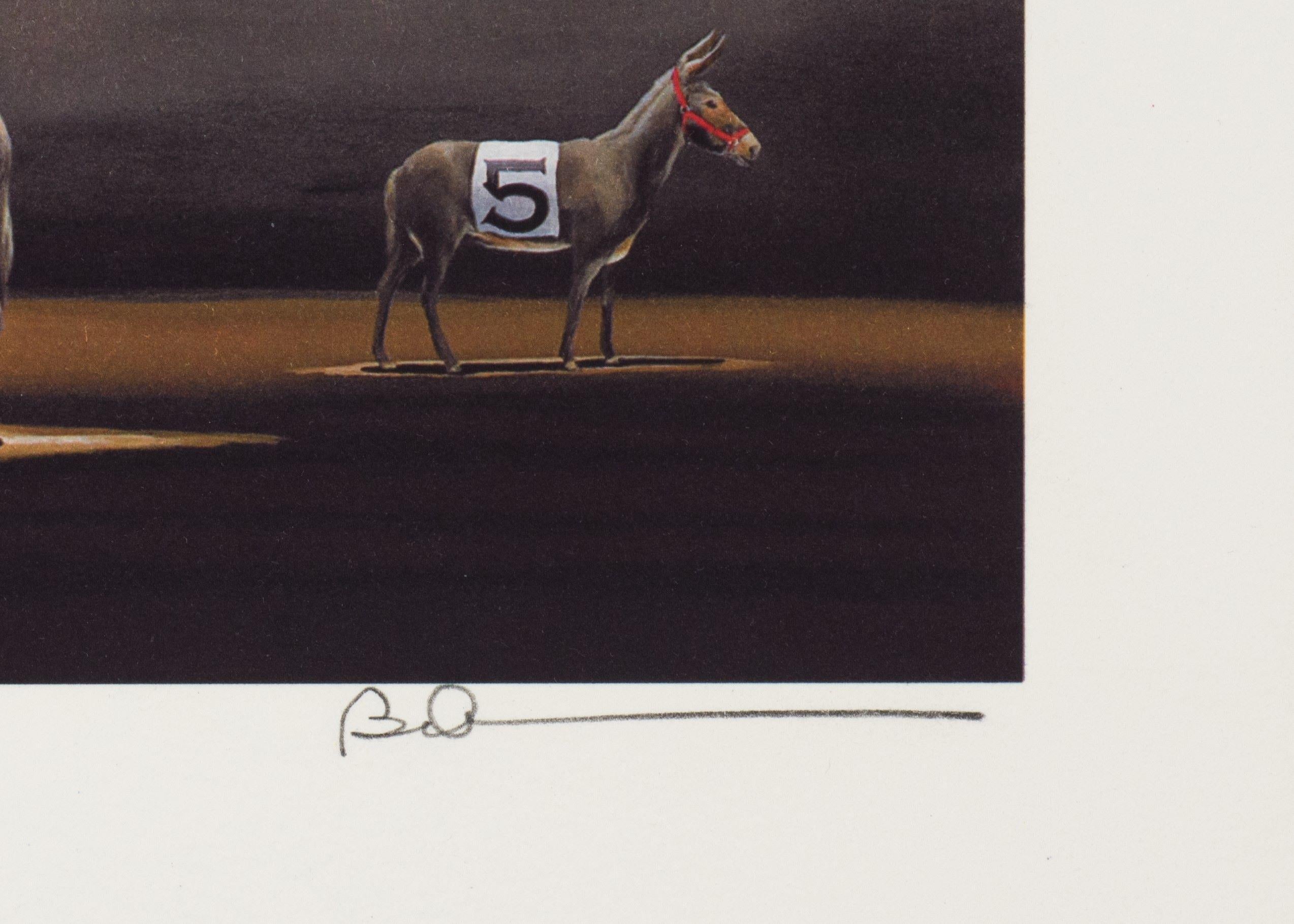 Ass Nine ist eine Lithografie auf Papier, 7,5 x 9 Zoll groß und unten rechts mit 