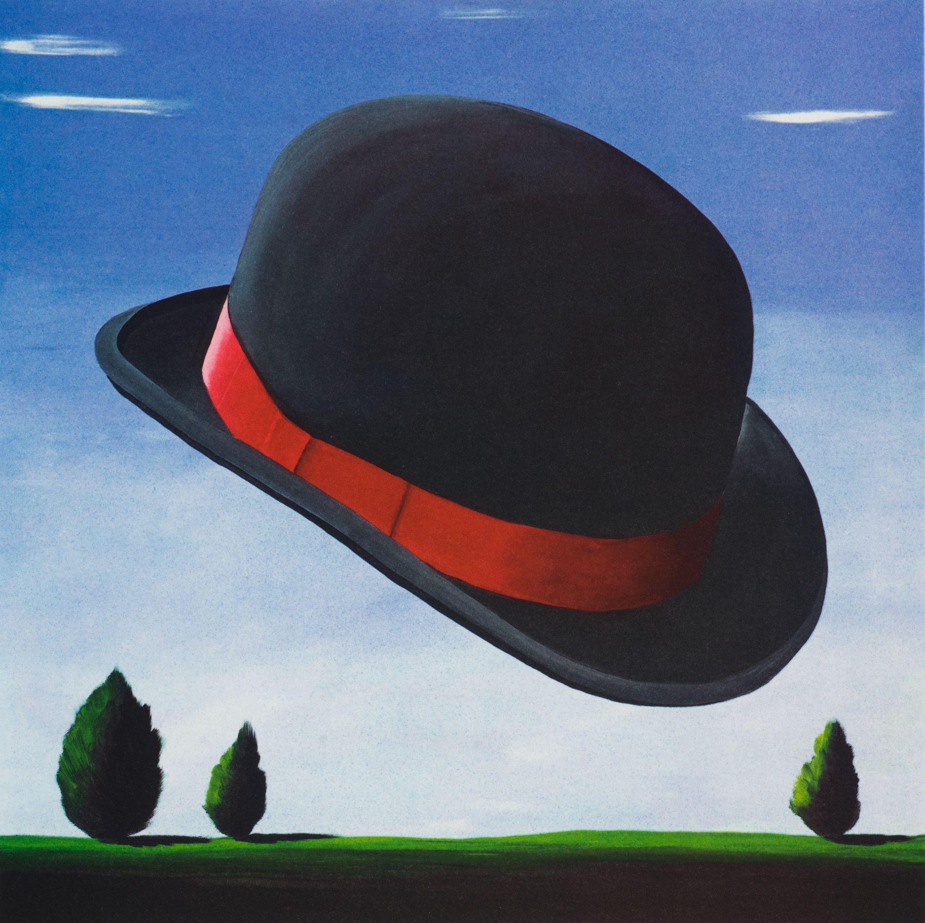 A la caída de un sombrero (Bowler) - Print Contemporáneo de Robert Deyber