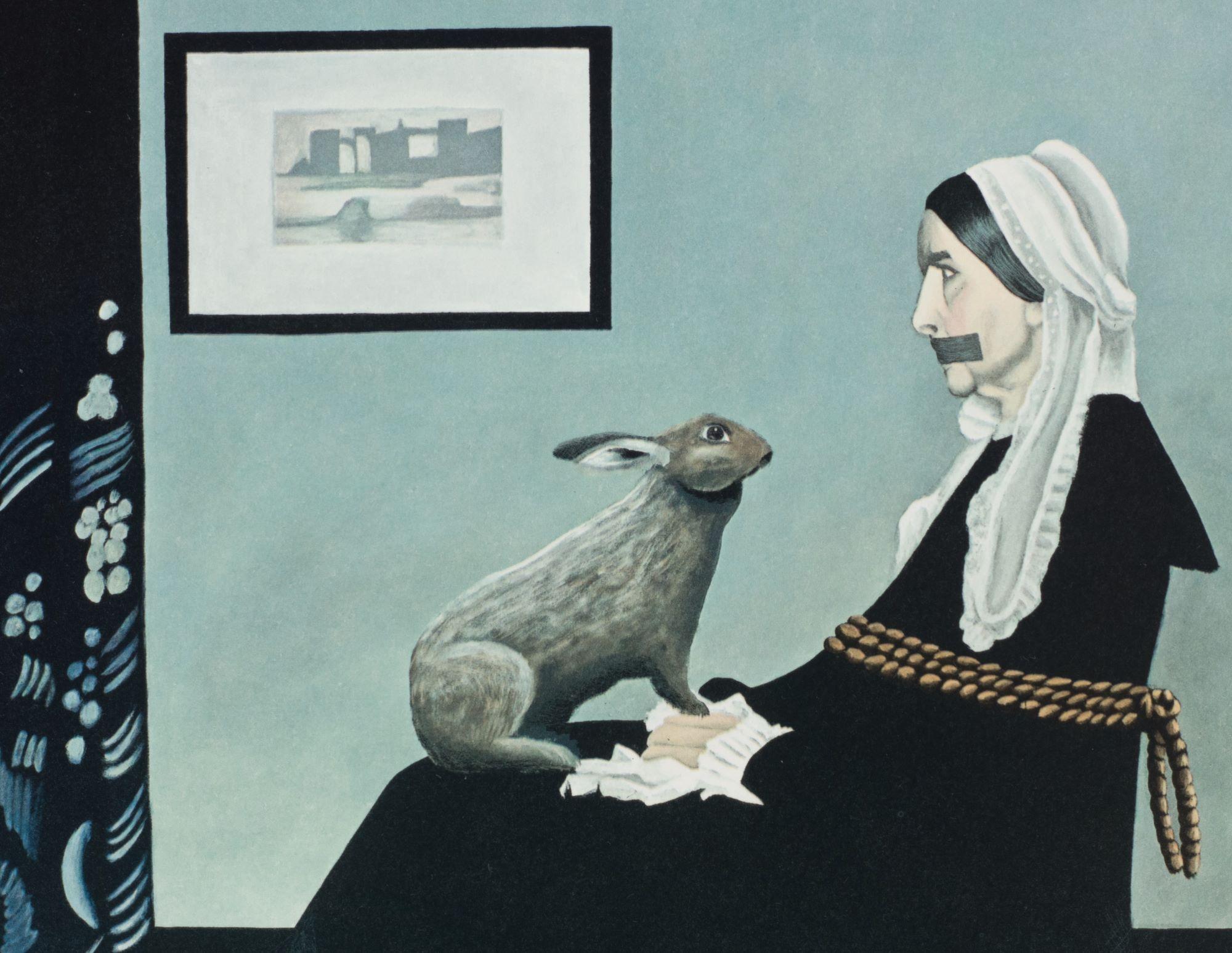 Bad Hare Day (Whistler's Mother) è una litografia su carta, siglata 'BD' in basso a destra, dimensioni dell'immagine 9 x 9 pollici. Dall'edizione di 395 esemplari, numerati 178/275 (ci sono stati anche 100 romani e 20 AP), incorniciati in una