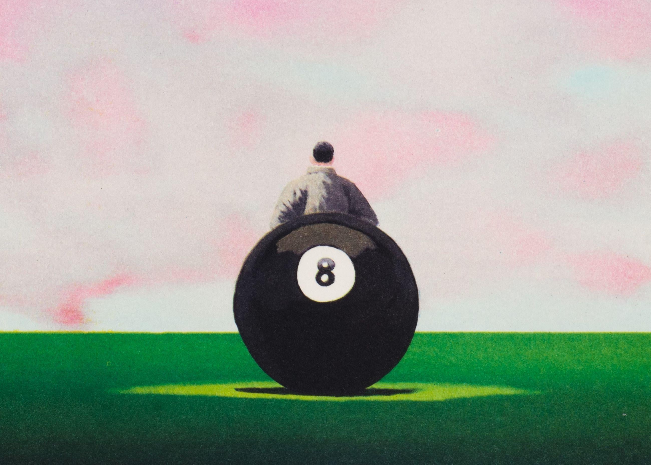 Behind the Eight Ball - Contemporary Print by Robert Deyber