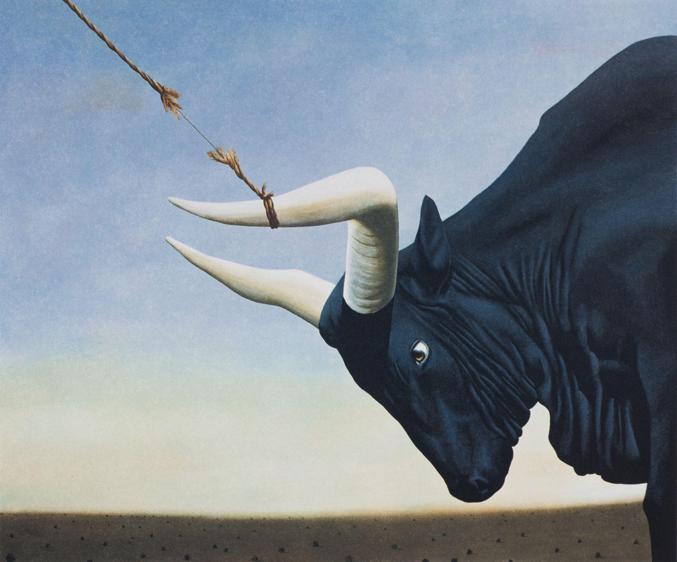 Bull by the Horns (J'ai le) - Contemporain Print par Robert Deyber