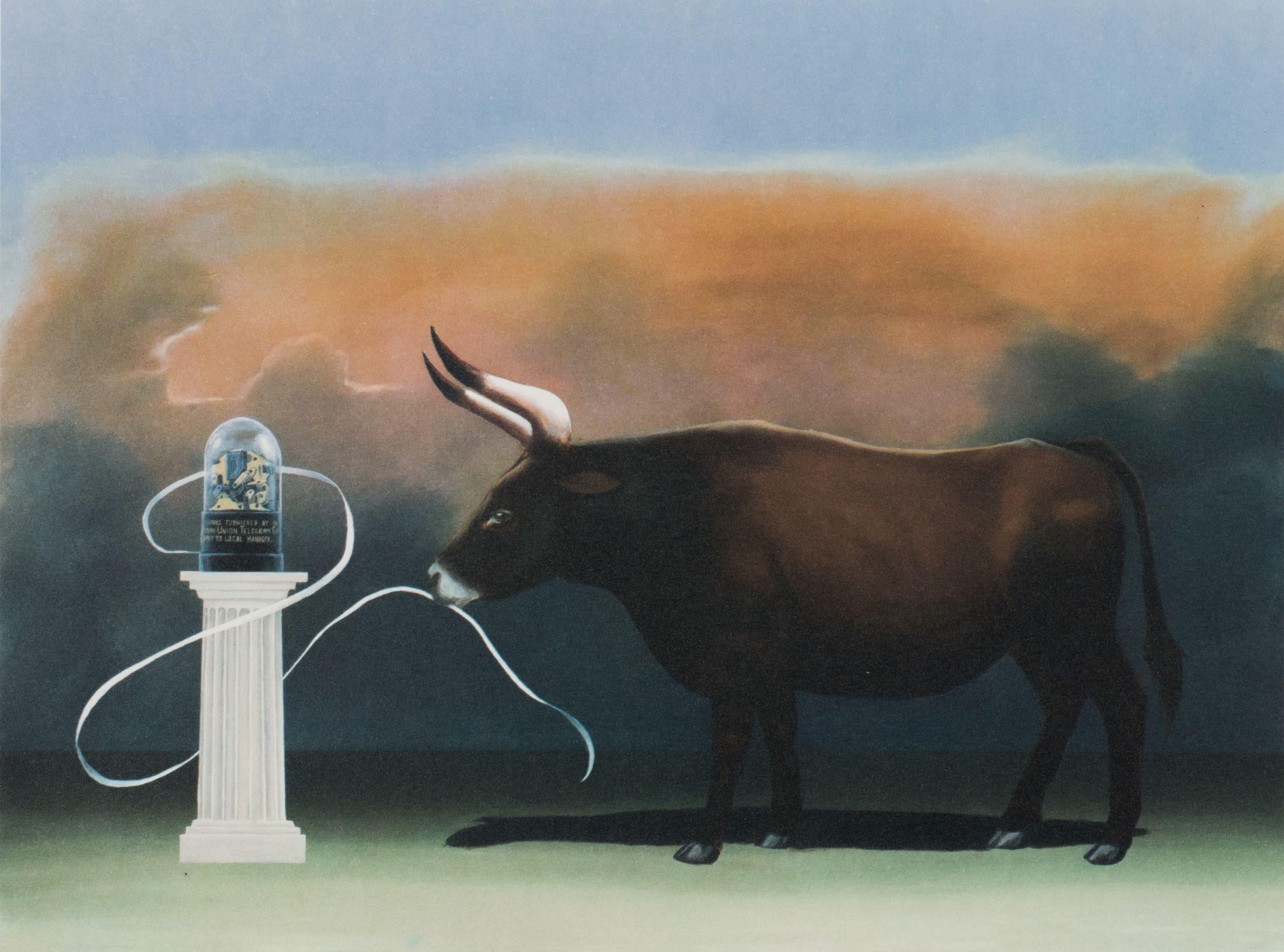 Bull Market IV (Ticker Tape) - Contemporary Print by Robert Deyber 