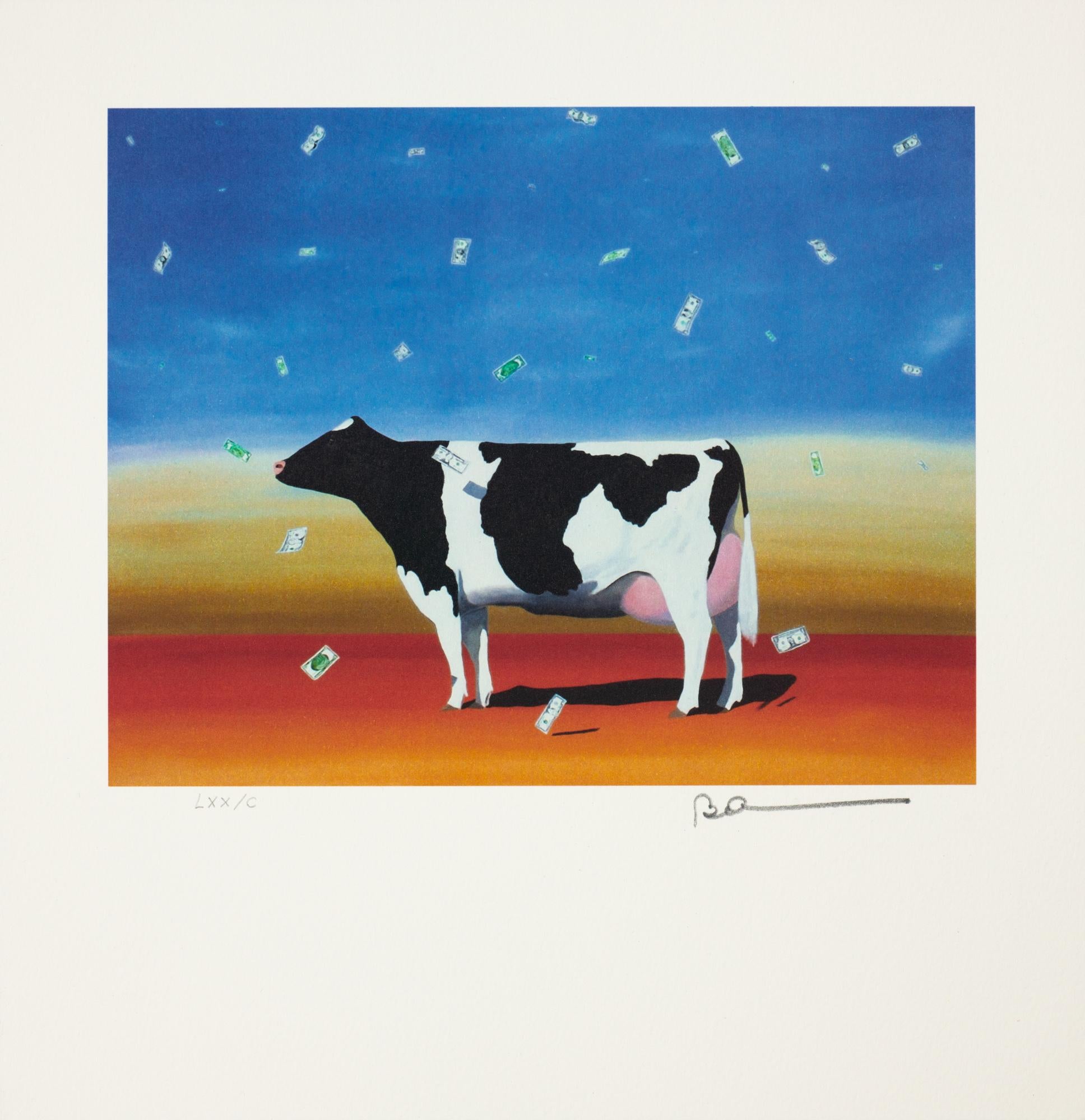 Robert Deyber Animal Print - Cash Cow