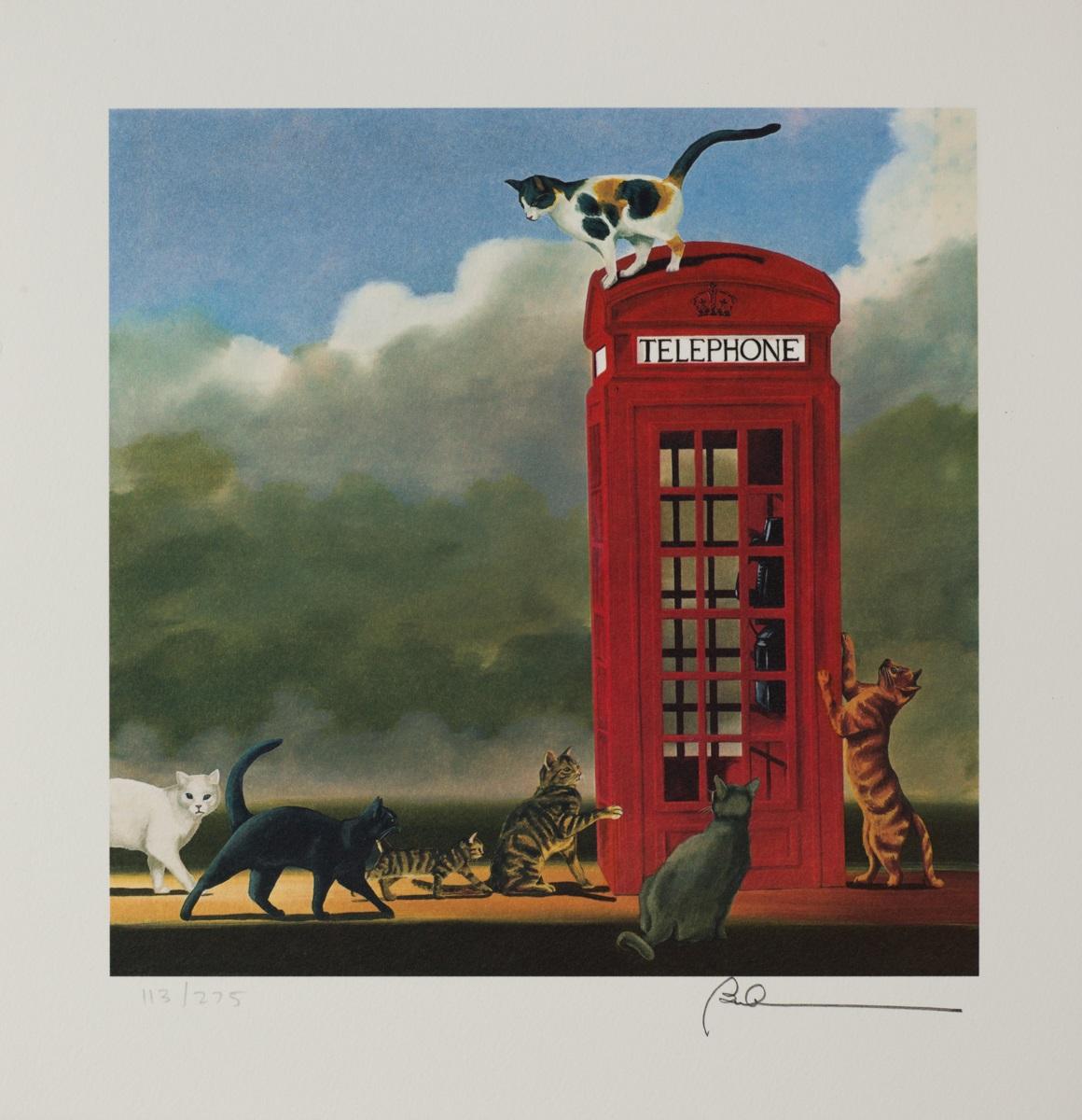 Katzenbesuch – Print von Robert Deyber 