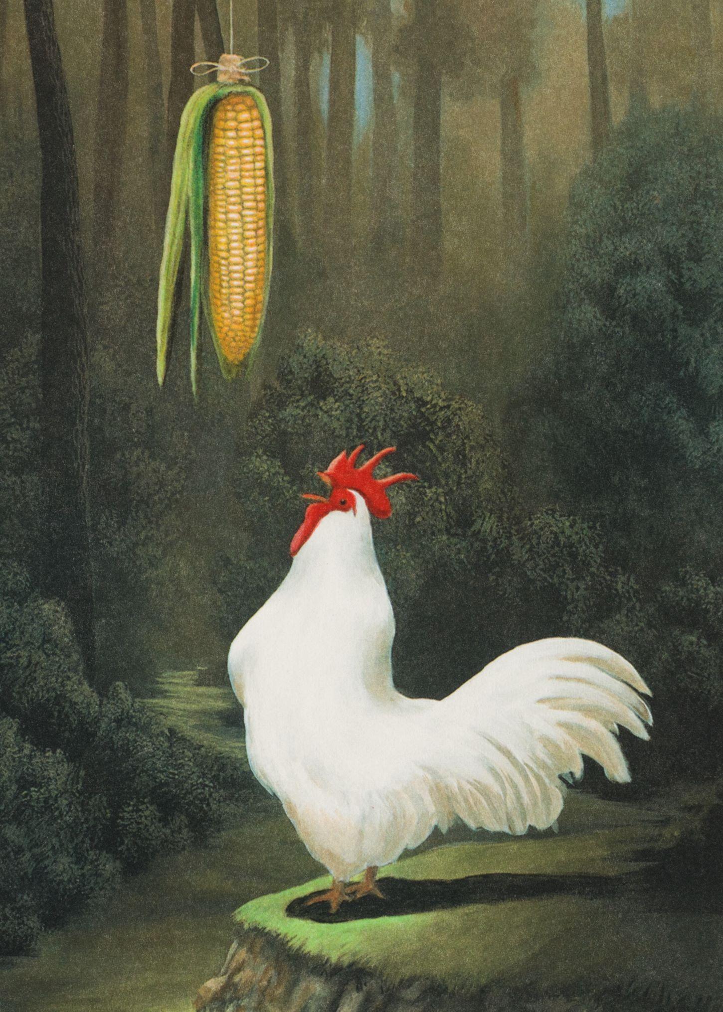 Cock Tease is a lithograph on paper, initialed lower right 'BD', 9 x 9