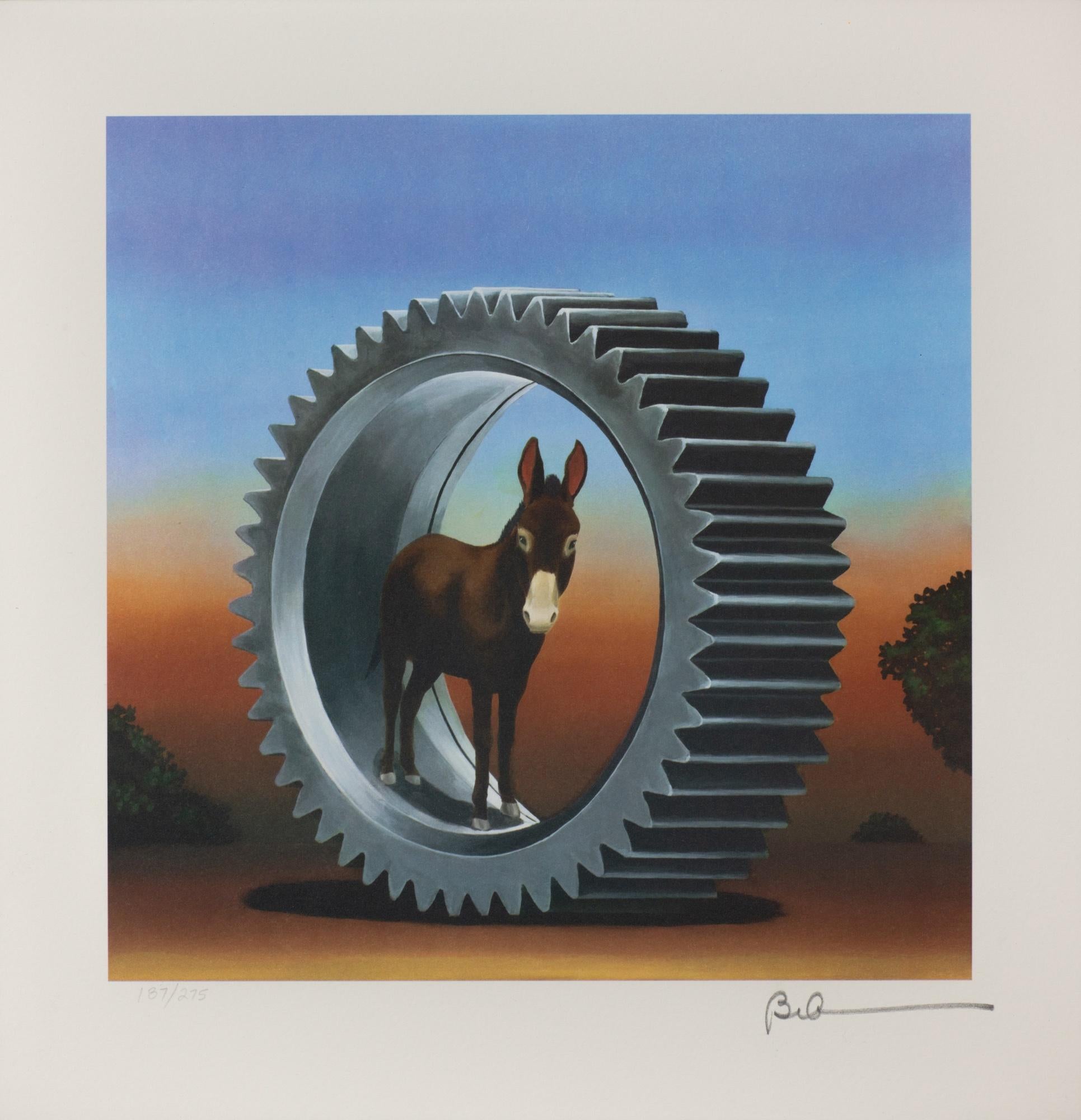 Robert Deyber Animal Print - Getting My Ass in Gear III
