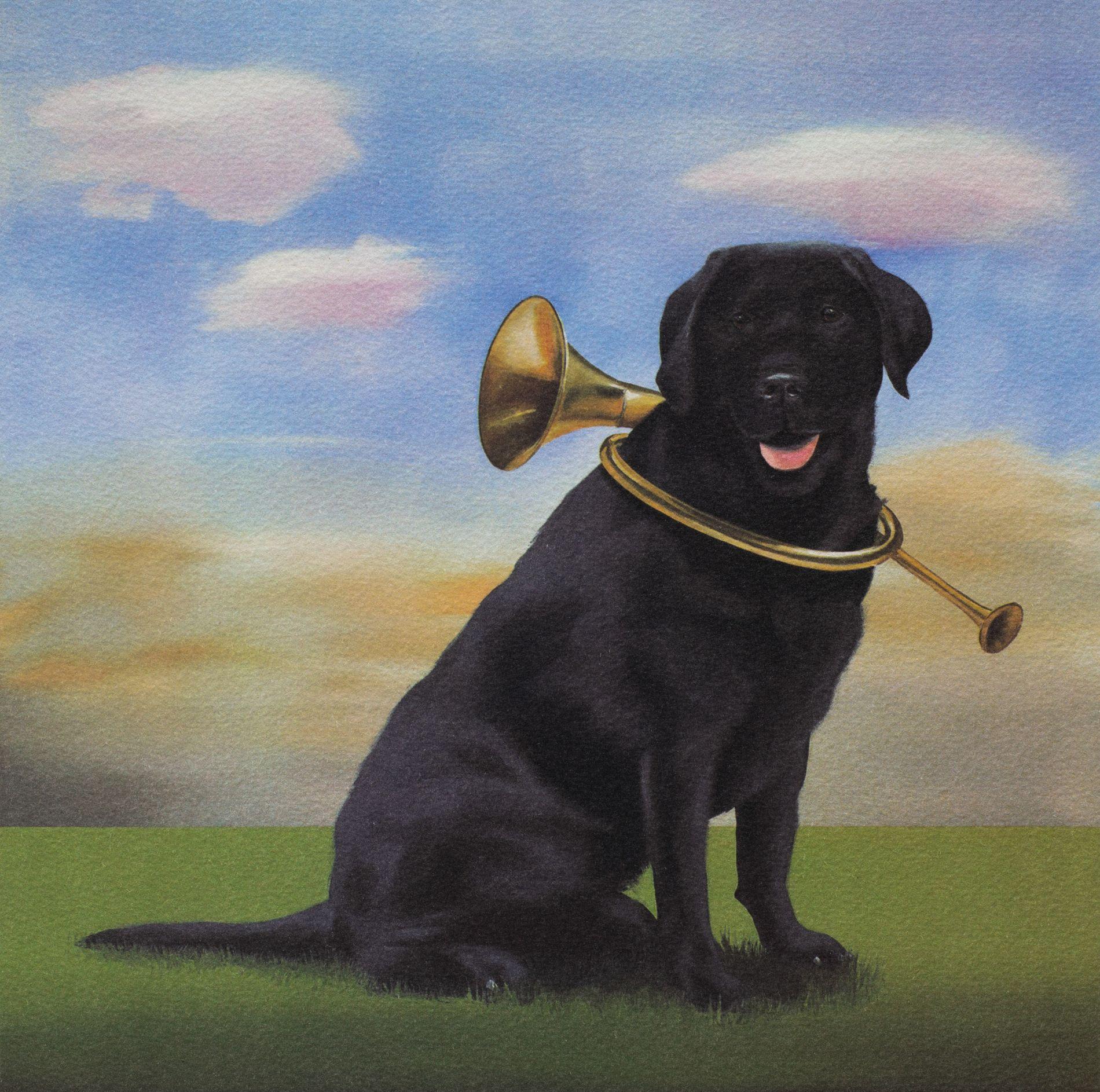 Chien Horn - Print de Robert Deyber
