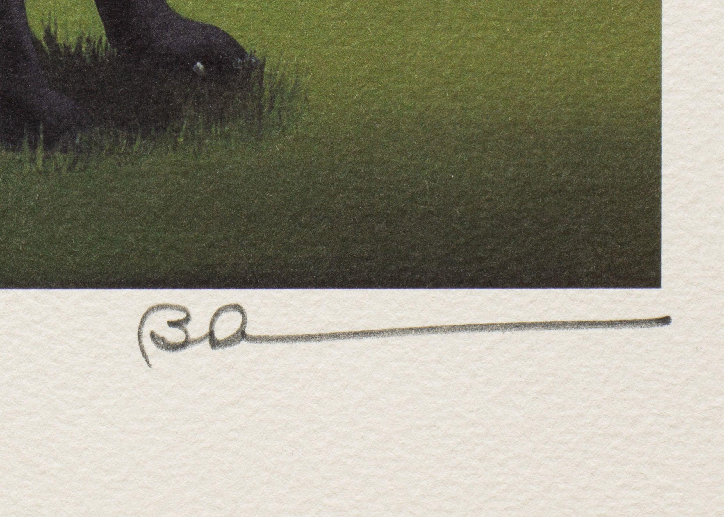 Chien Horn - Gris Animal Print par Robert Deyber