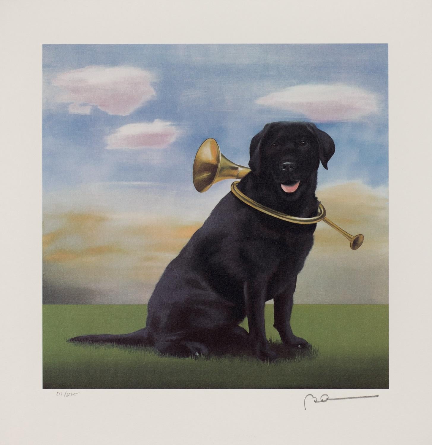 Chien Horn - Print de Robert Deyber 