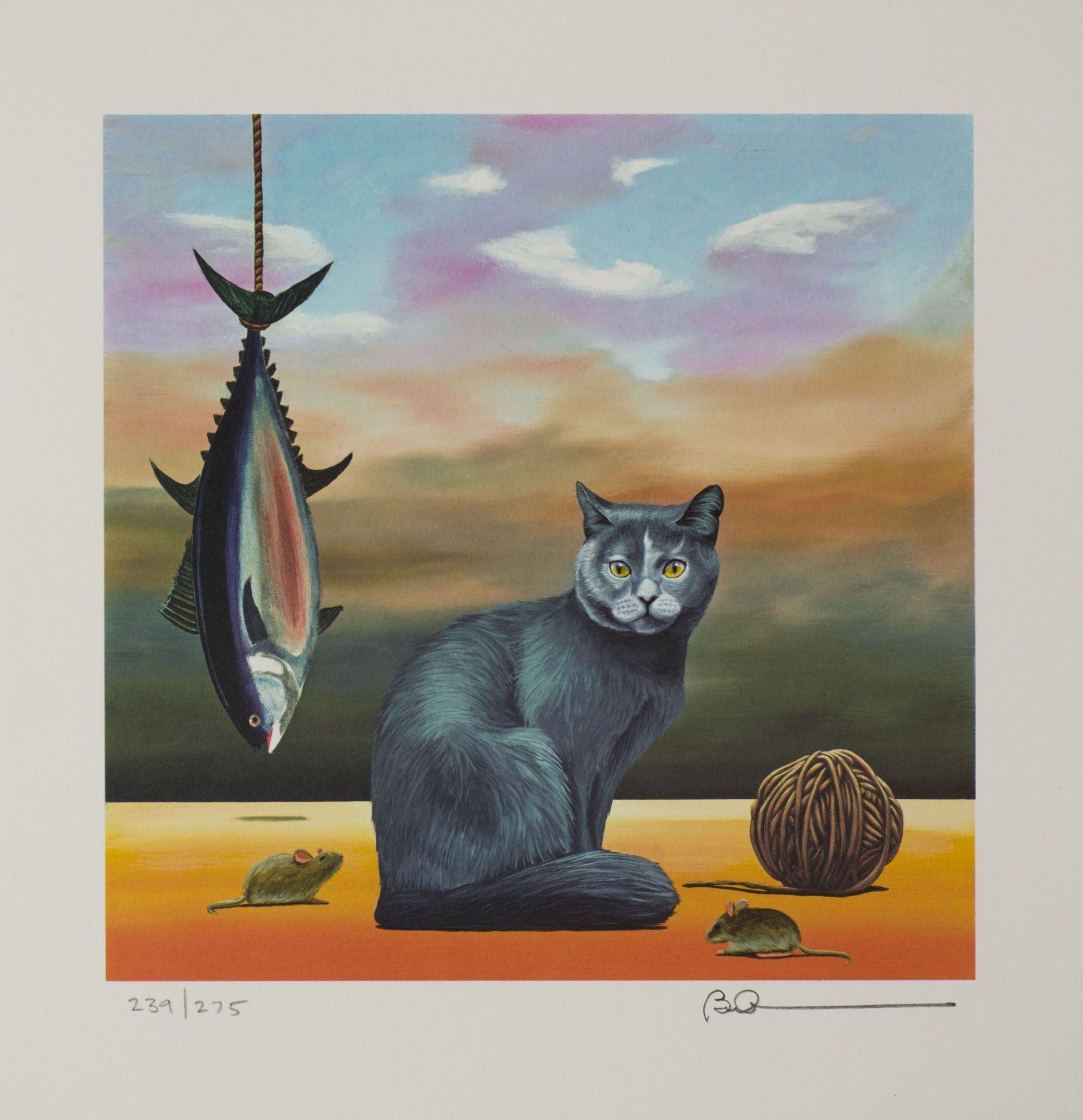 Robert Deyber  Animal Print – Es ist ein Katzenleben