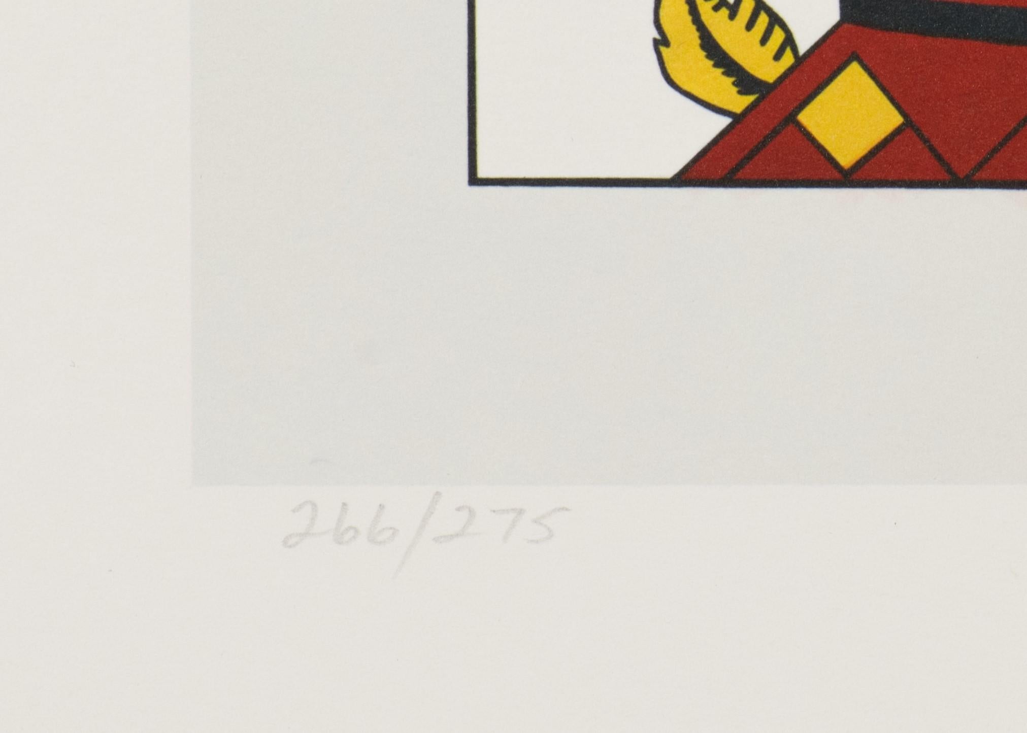Jack Pot è una litografia su carta di dimensioni 9,5 x 6,25 pollici. Dall'edizione di 395 esemplari, numerati 266/275 (ci sono stati anche 100 romani e 20 AP). Incorniciato in una cornice contemporanea dai toni argentati,.

Le litografie di Robert