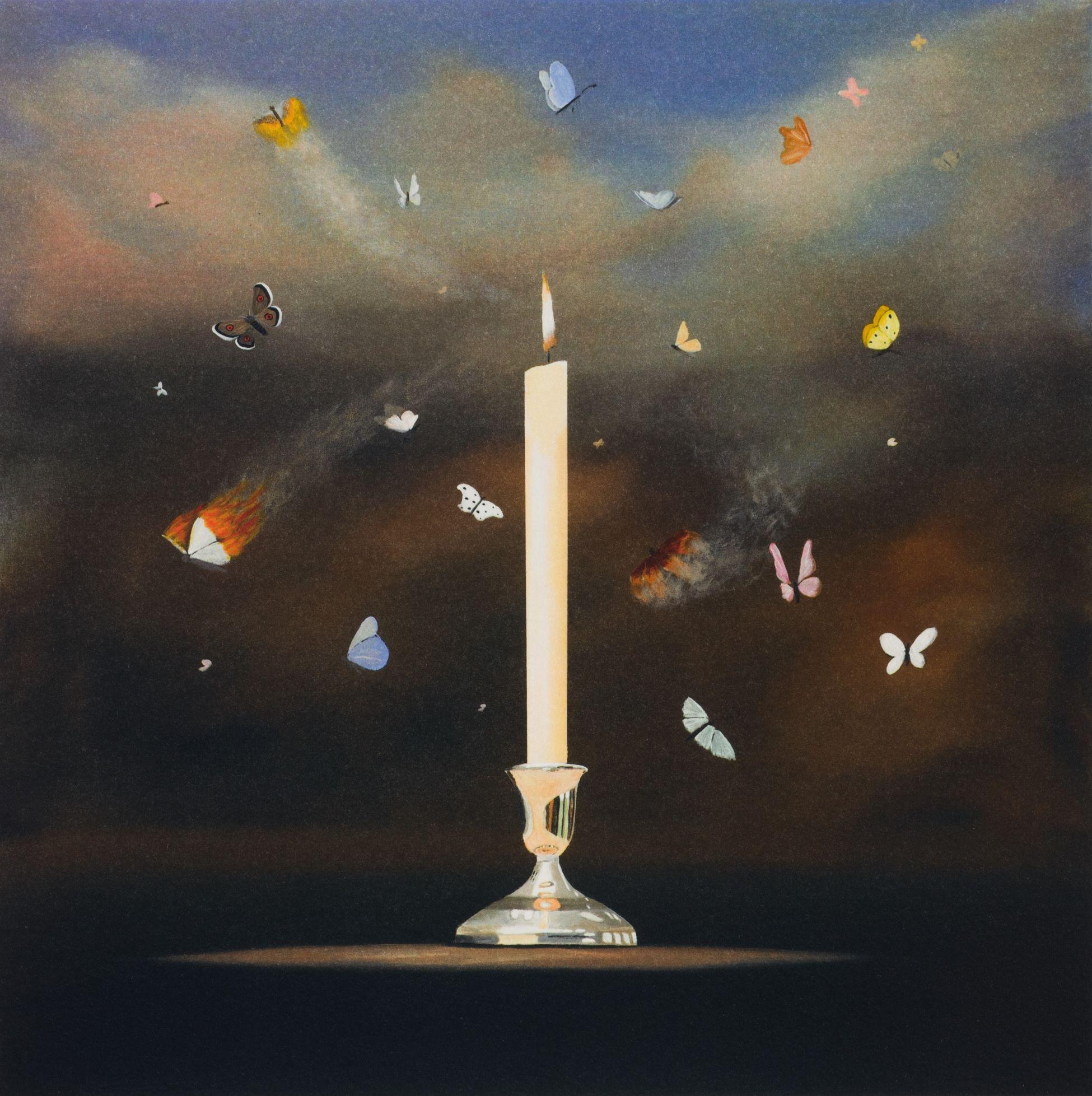Comme des défenses d'une flamme - Contemporain Print par Robert Deyber