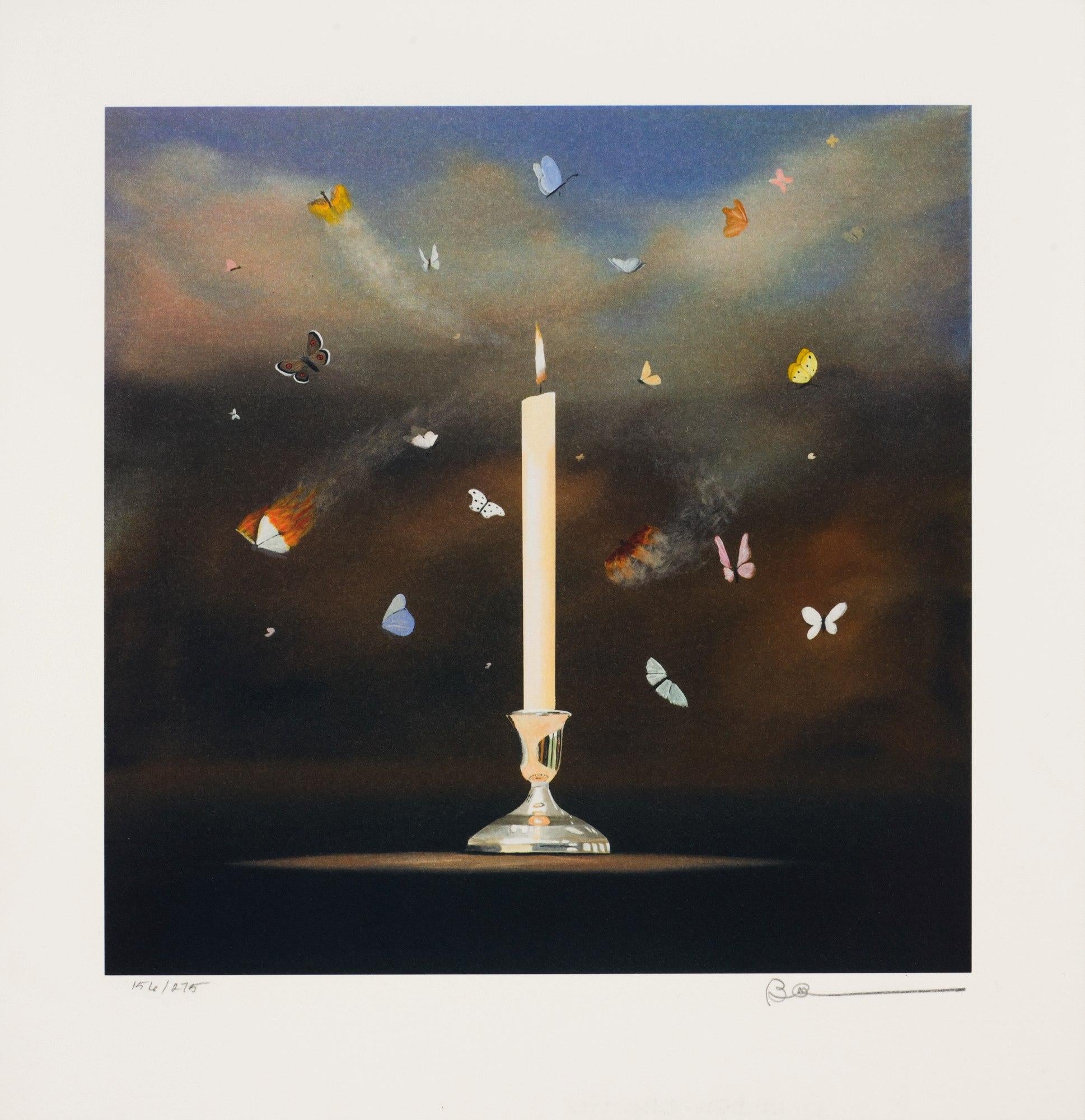 Comme des défenses d'une flamme - Print de Robert Deyber