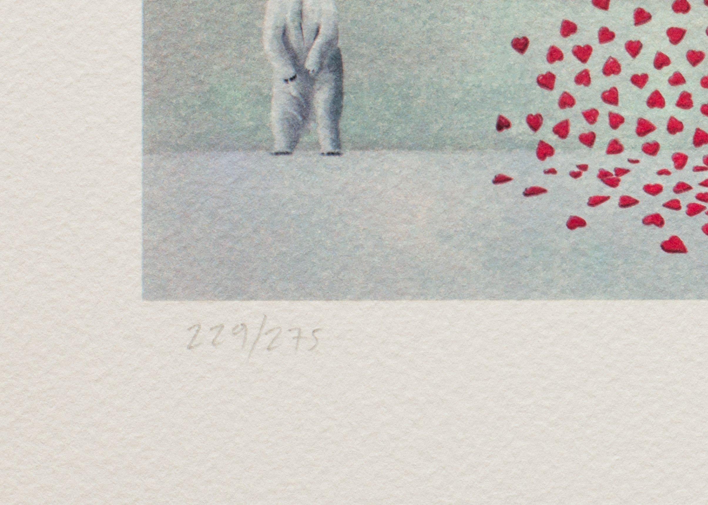 Love Sick ist eine Lithographie auf Papier, 4,5 x 9 Zoll  Bildgröße, unten rechts mit 