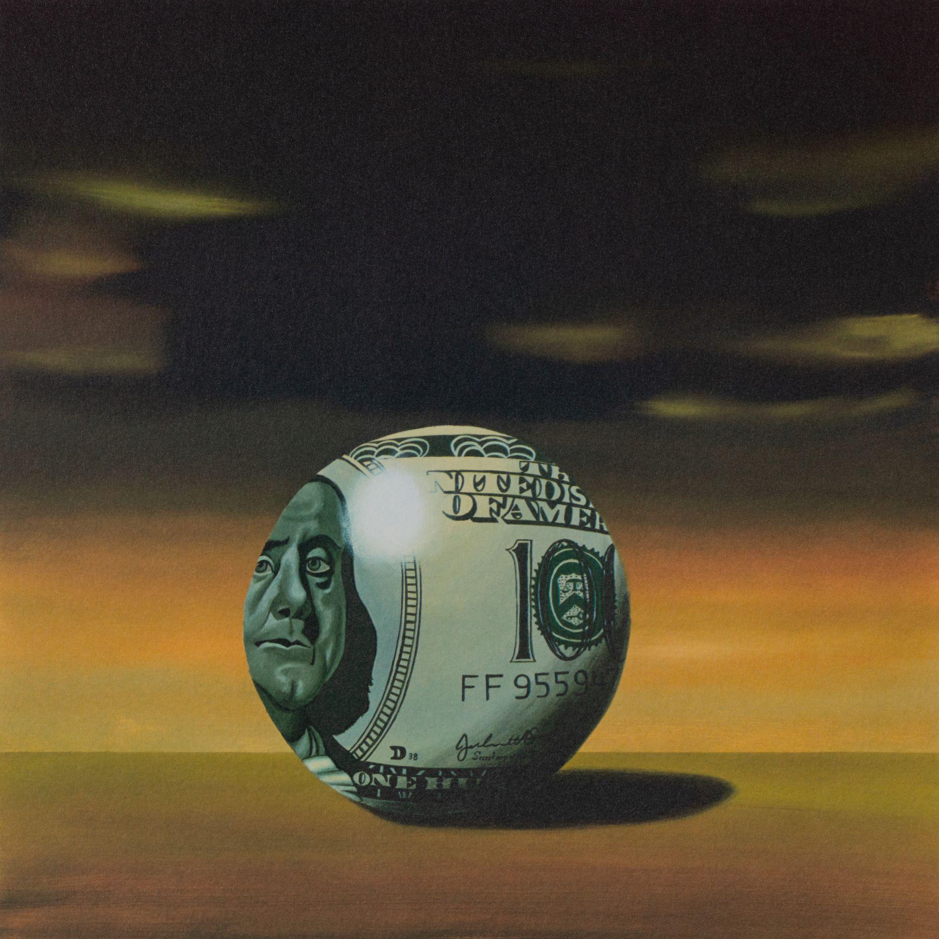 Money Ball (Zeitgenössisch), Print, von Robert Deyber