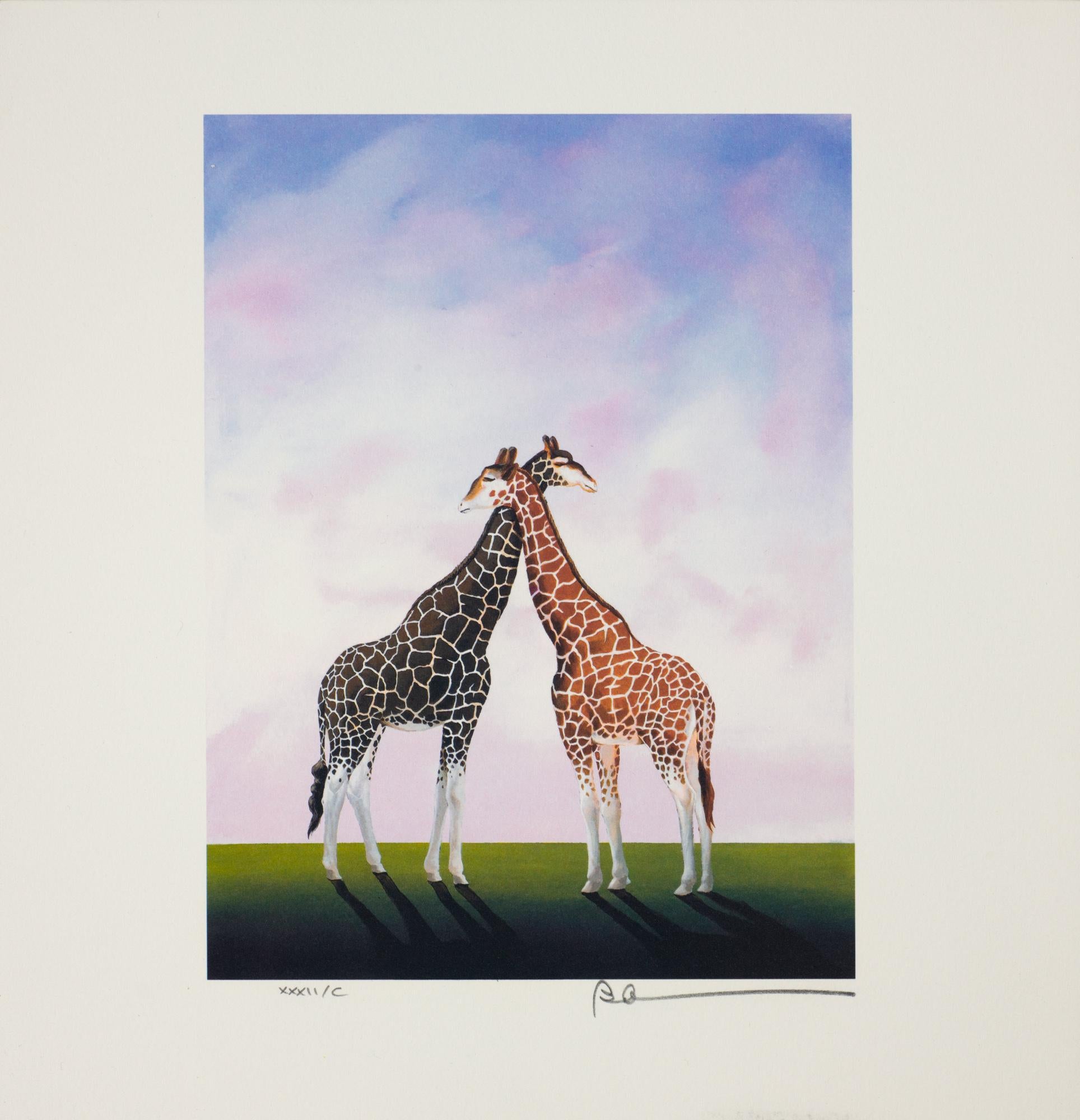Robert Deyber Animal Print - Neck & Neck